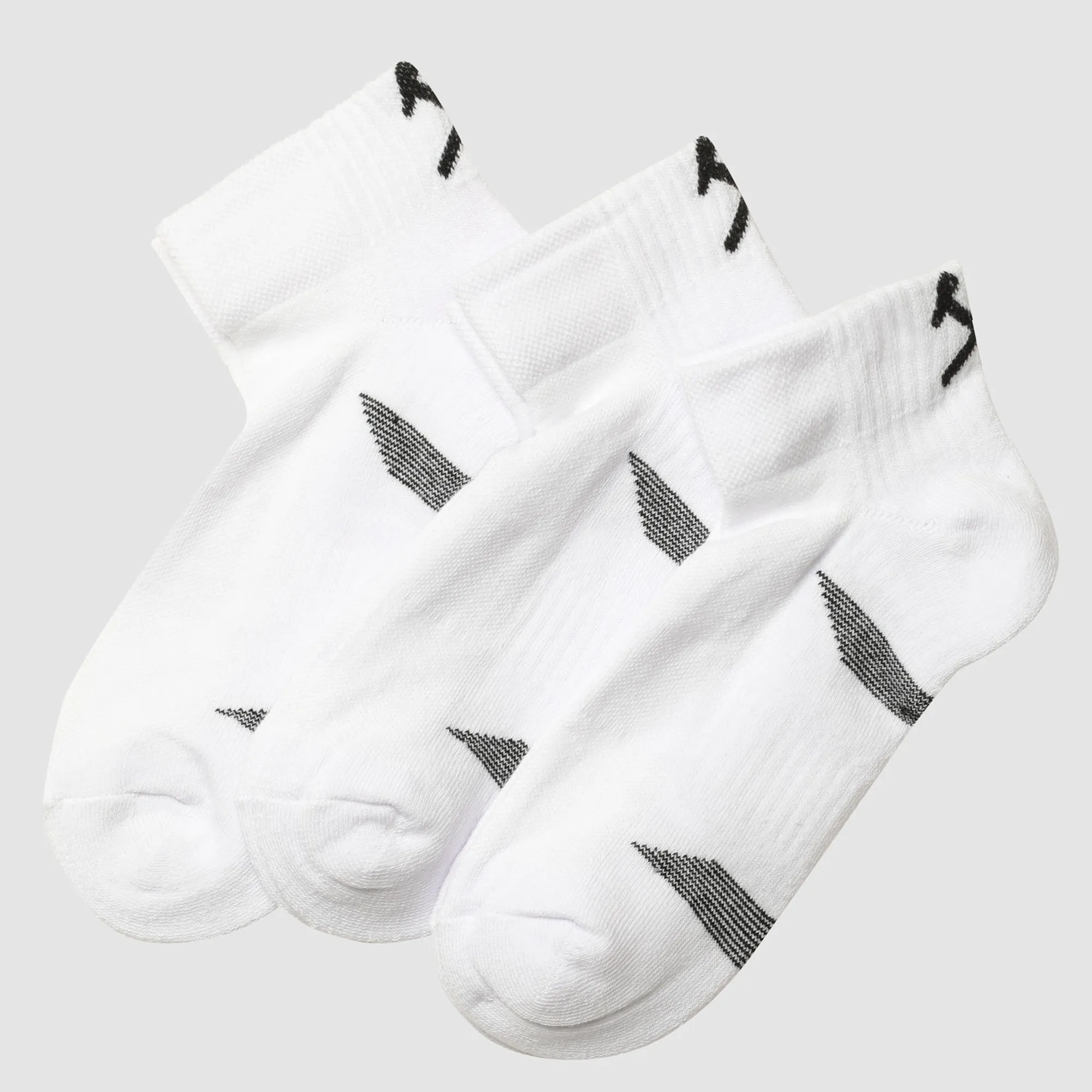 West Ham Adult 3 Pack Ankle Socks - White