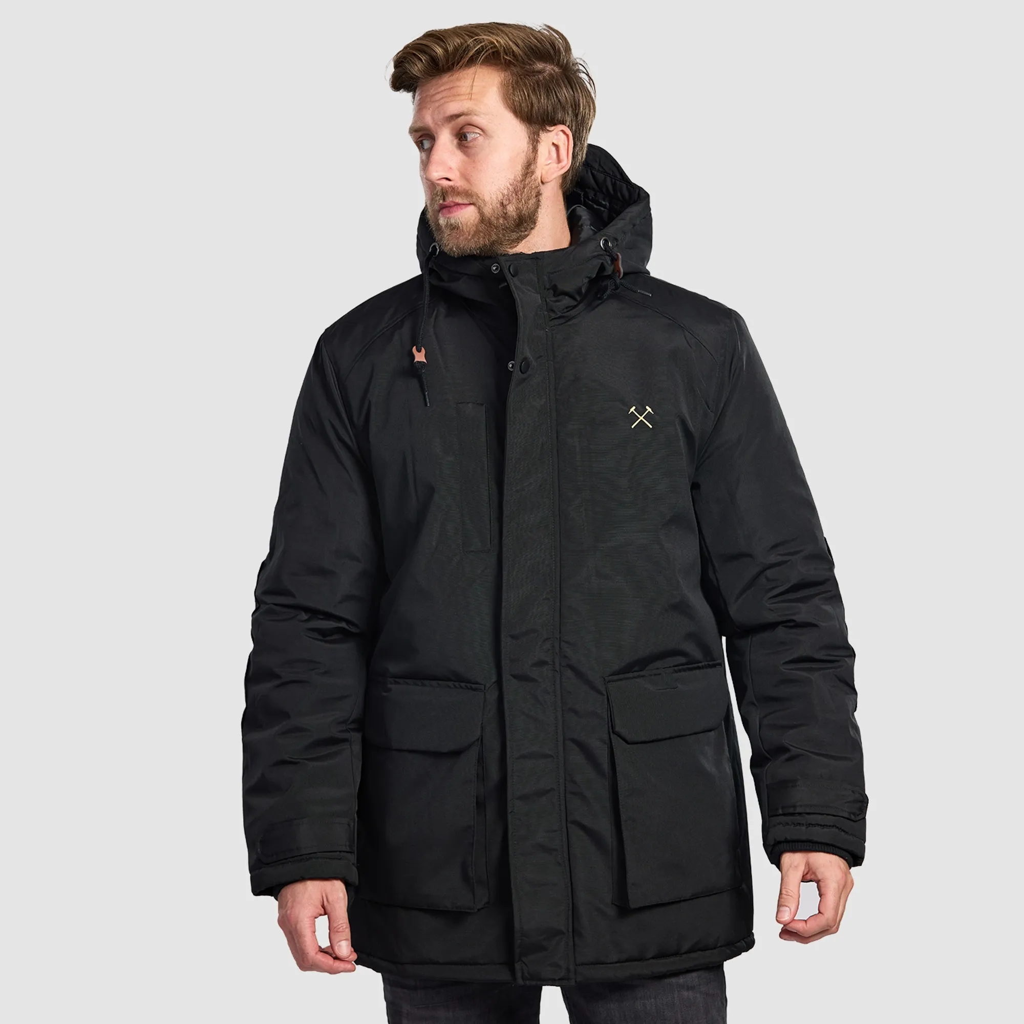 West Ham Black Tonal Hammers Parka Jacket