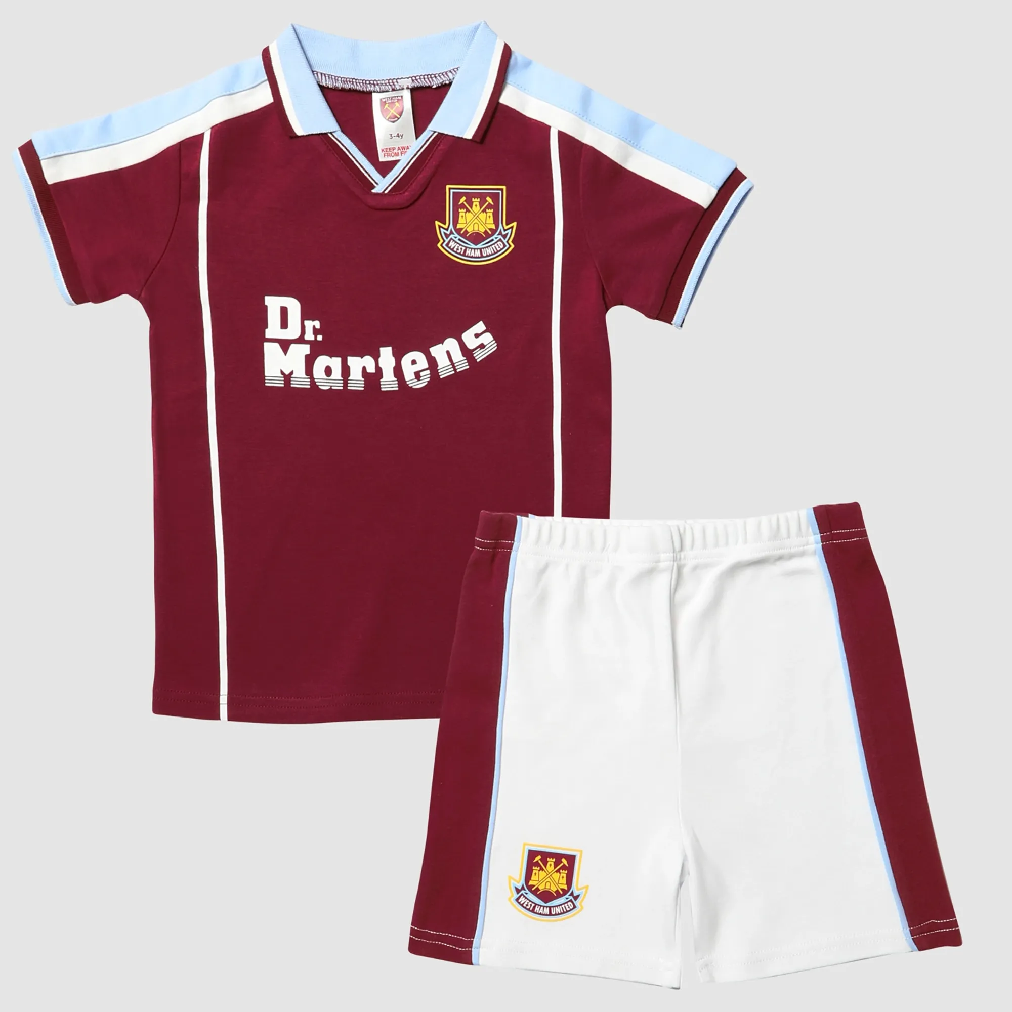 West Ham Infant 2000 Kit Shorts And T-Shirt Set