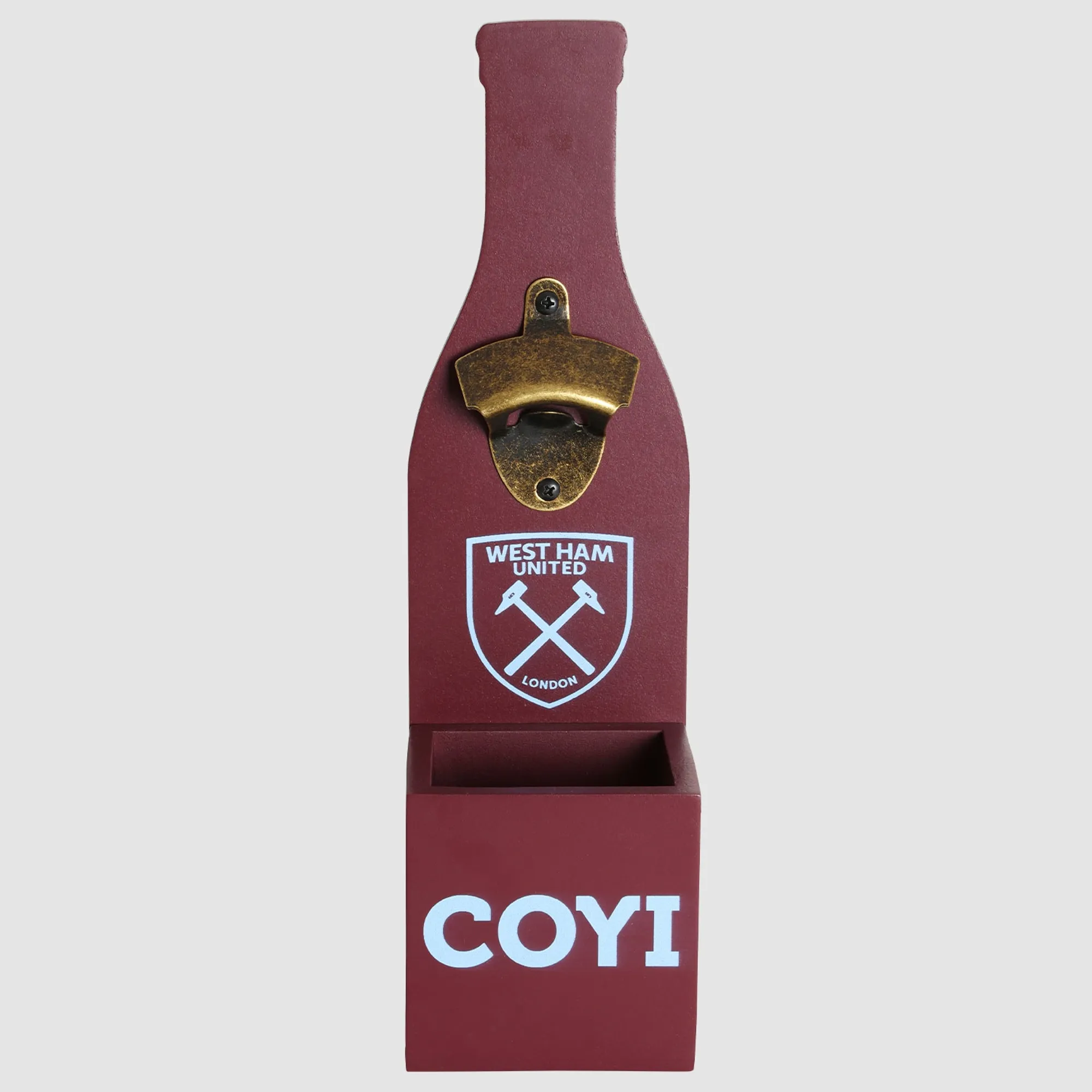 West Ham Wooden Bottle Opener/Cap Catcher