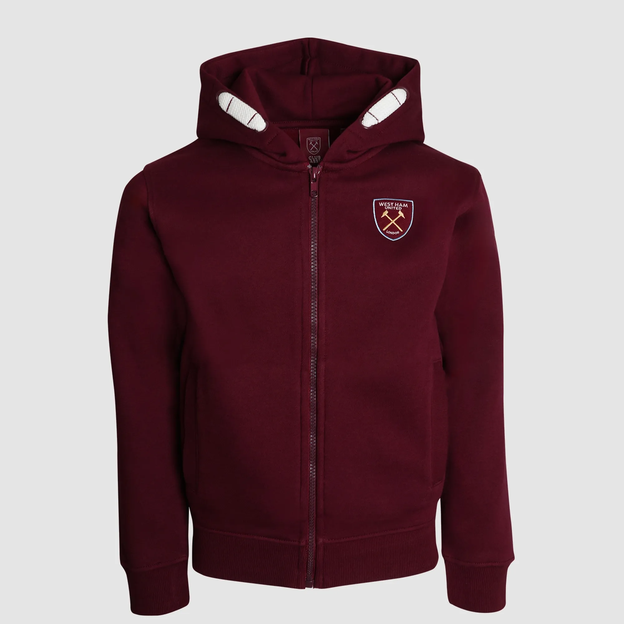 Club Classics - Junior Claret Full Zip Hoodie
