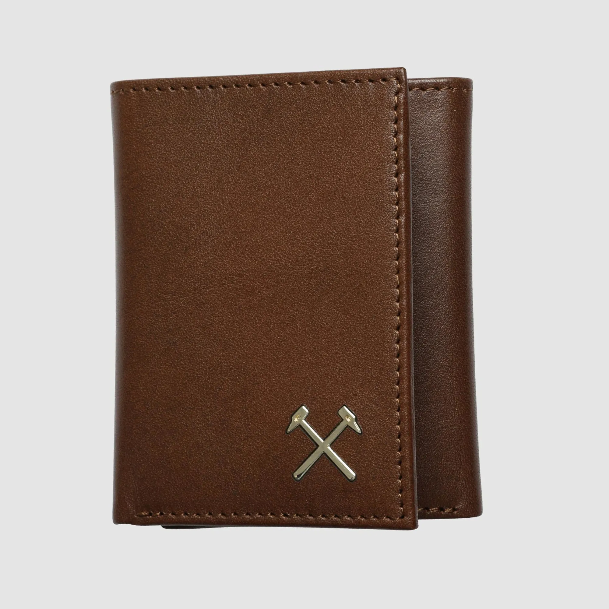 West Ham Brown Leather Tri-Fold Wallet