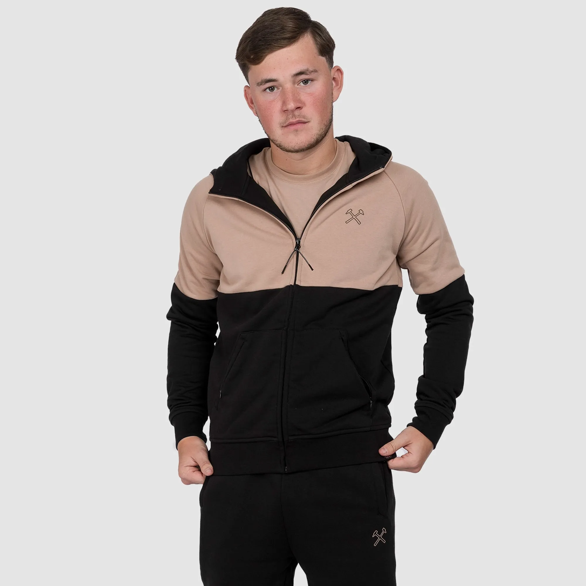 Hammers Collection-Black/Stucco Full Zip Hoodie