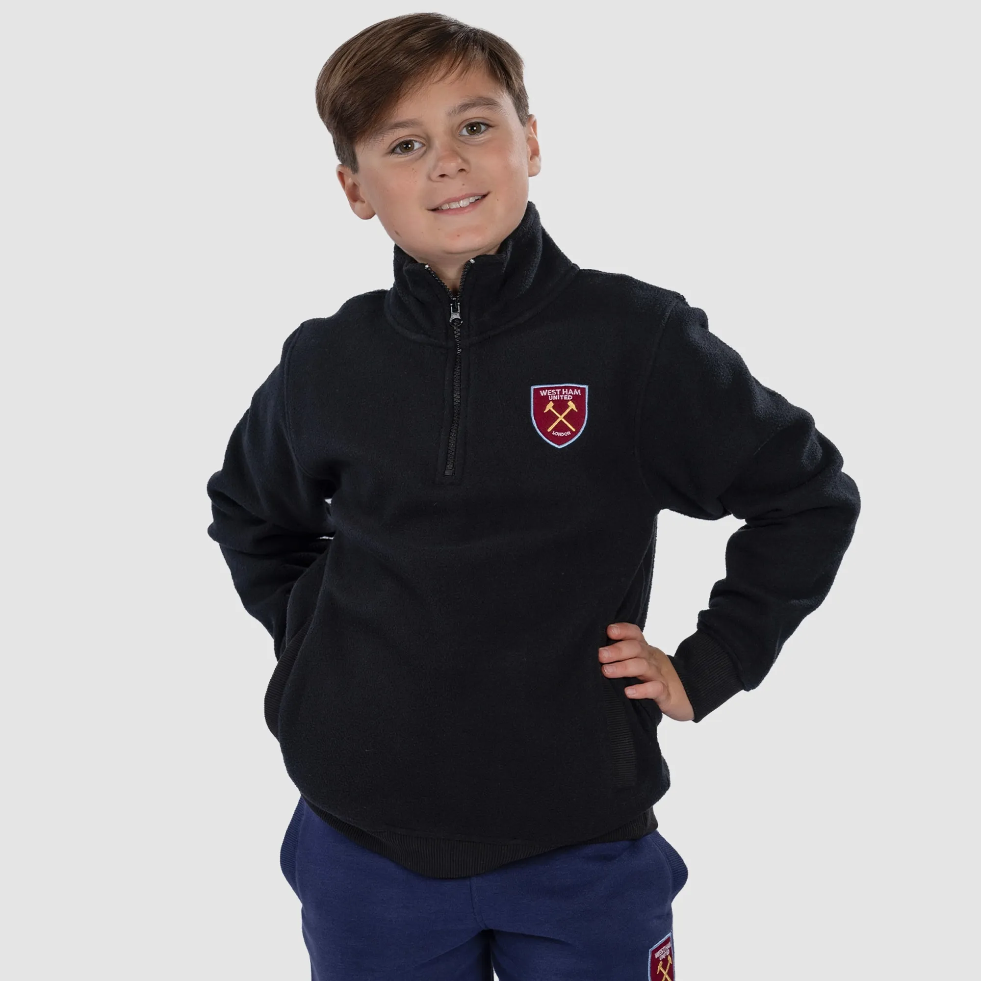 Club Classics - Junior Black Quarter Zip Fleece