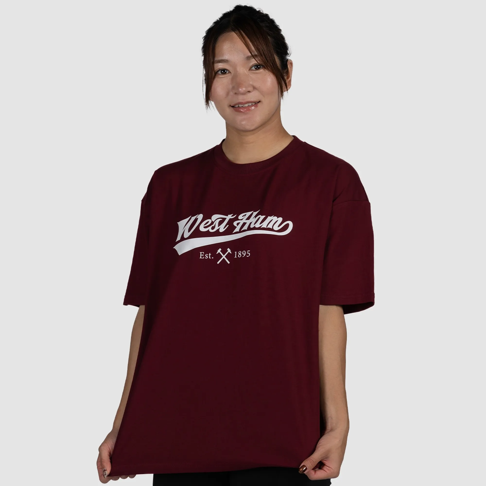 Womens Claret West Ham Scroll T-Shirt
