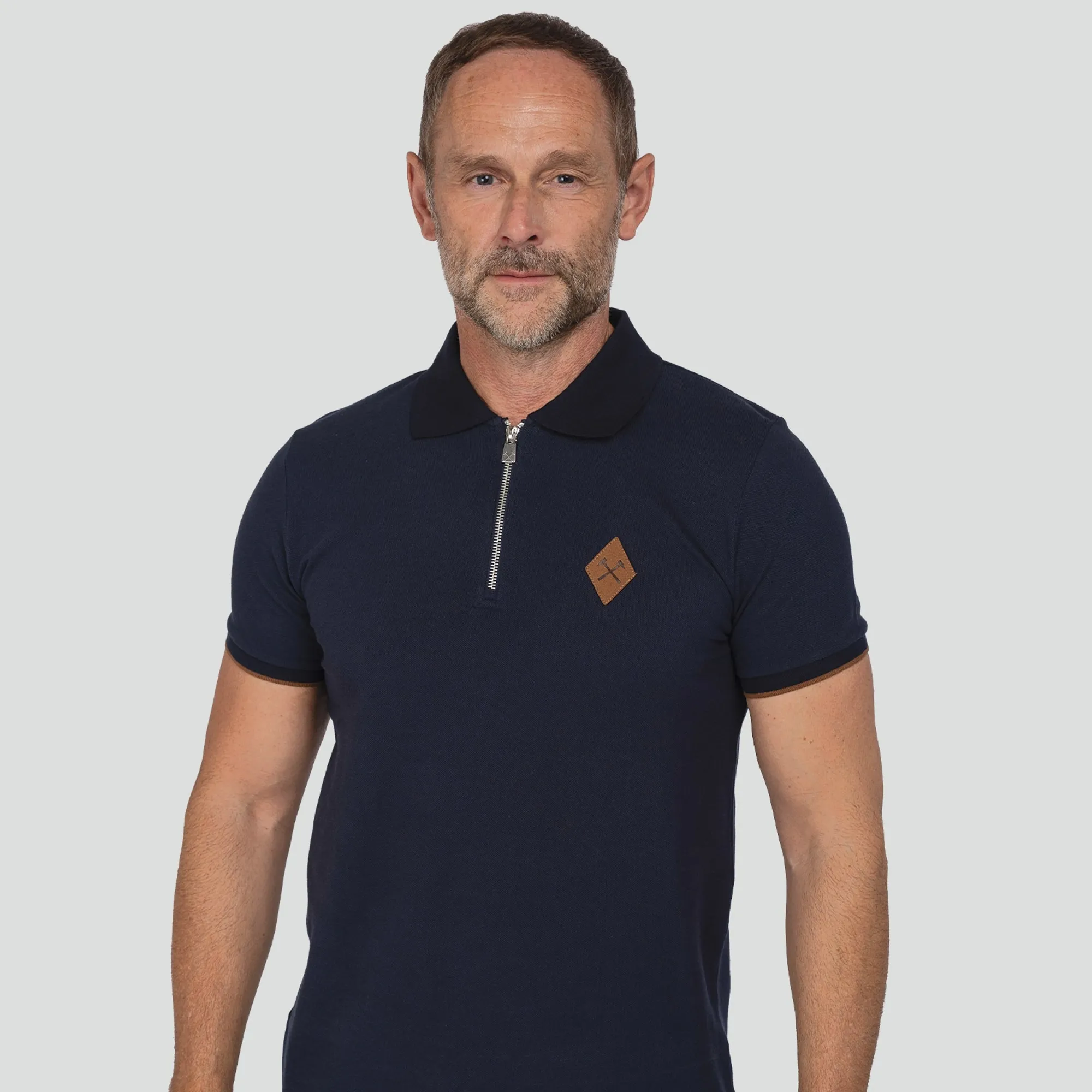 West Ham Adults Navy Crossed Hammers Polo