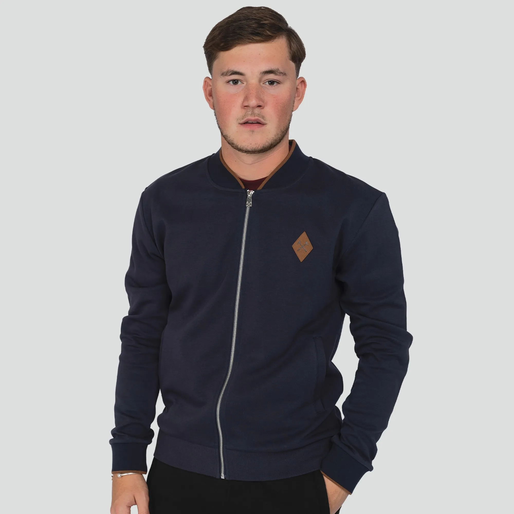 West Ham Adults Navy Crossed Hammers Track Jacket