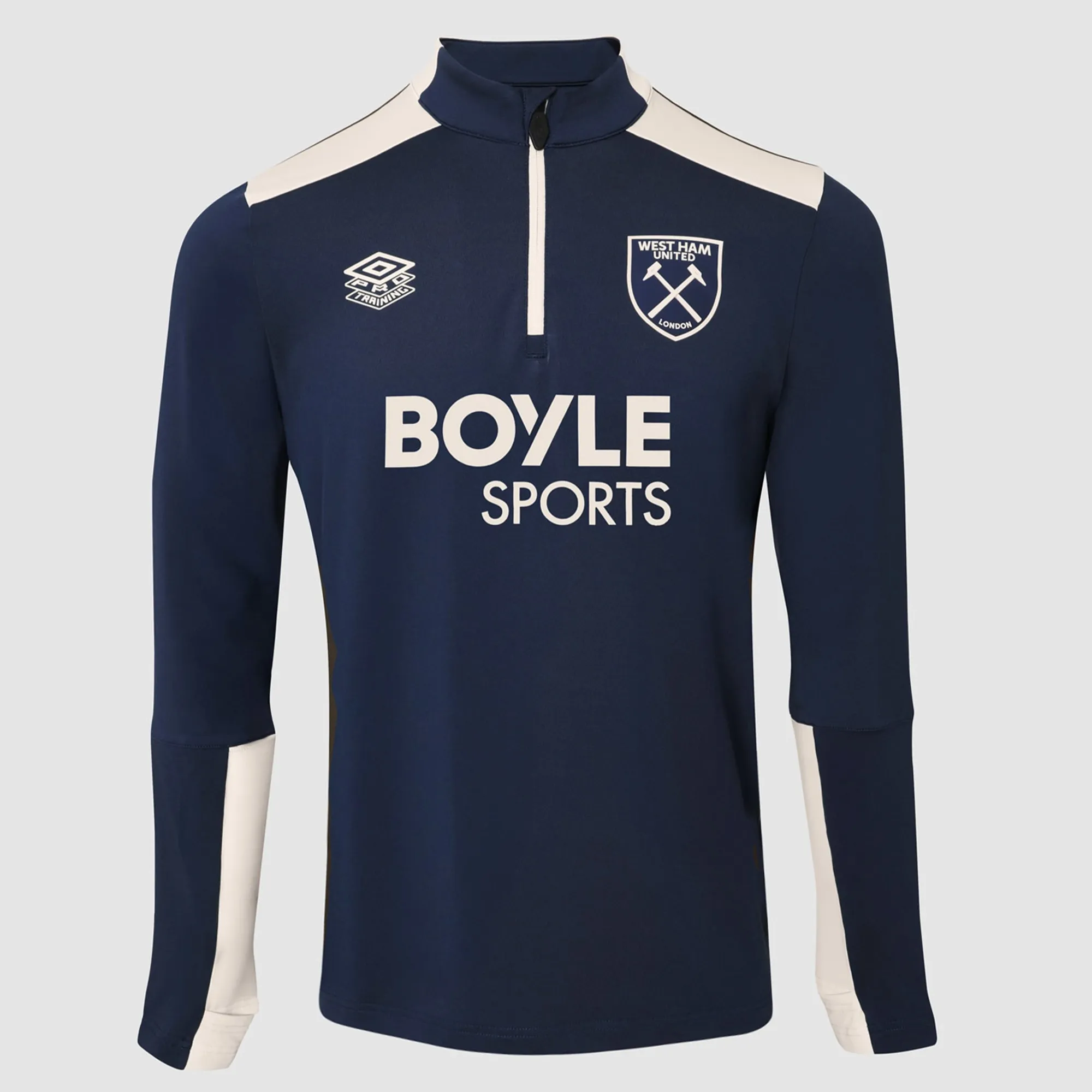 West Ham 25/26 Adults Navy Midlayer Top