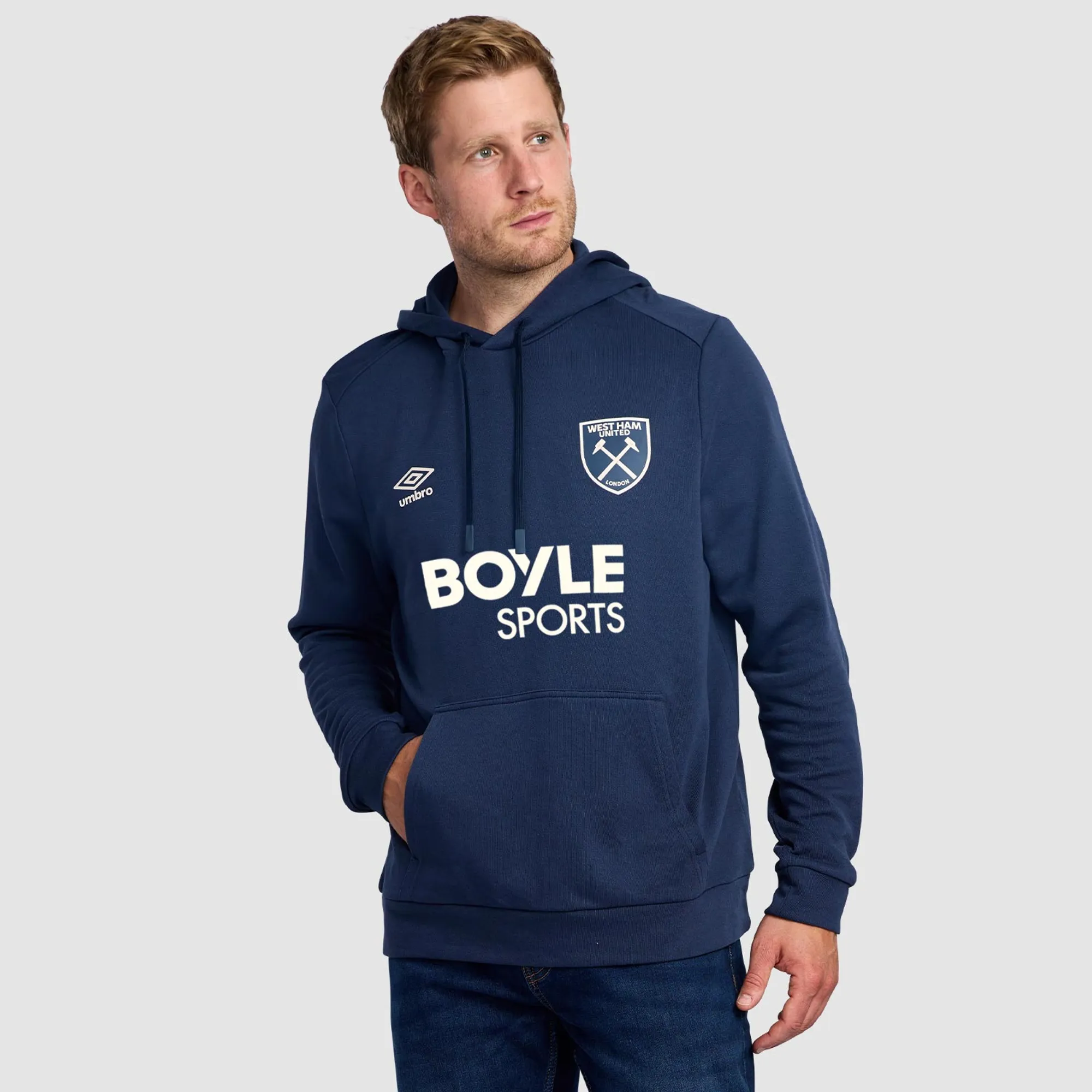 West Ham 25/26 Adult Navy Presentation Hoodie