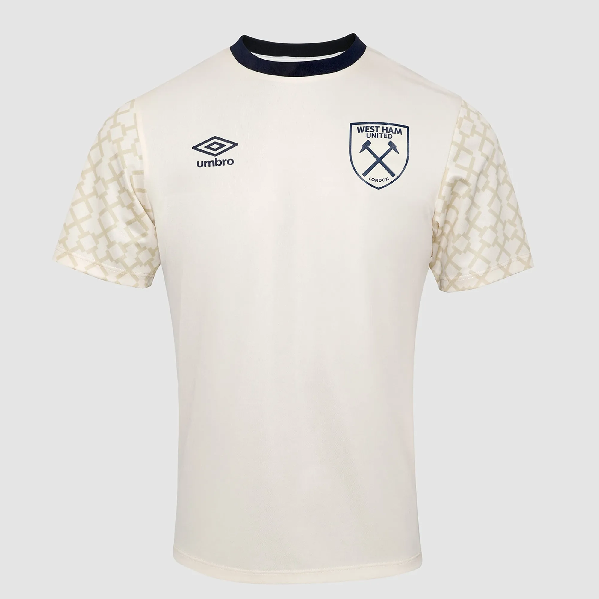 West Ham 25/26 Adults Ecru Pre Match Jersey