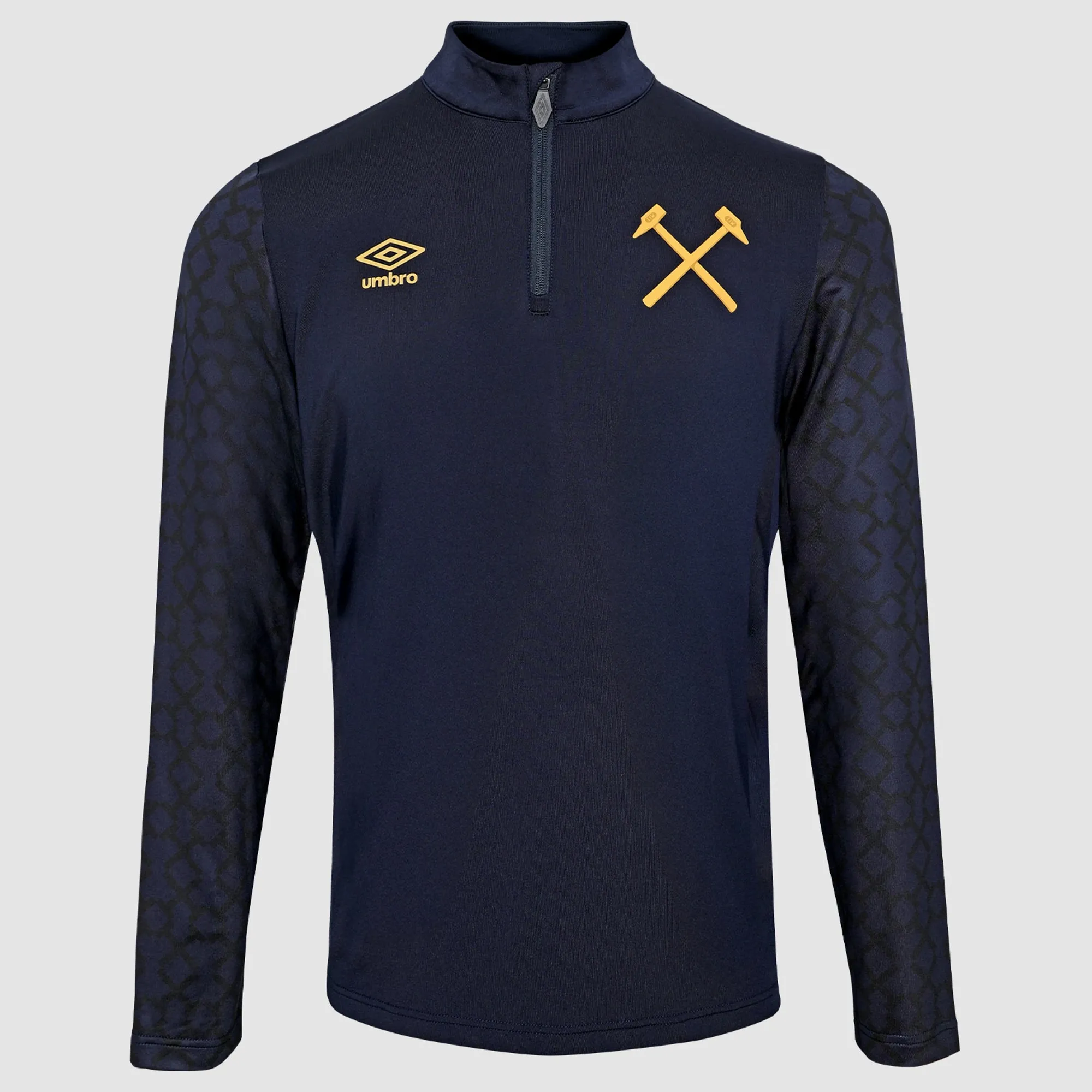 West Ham 25/26 Adults Navy Pre-Match Midlayer Top