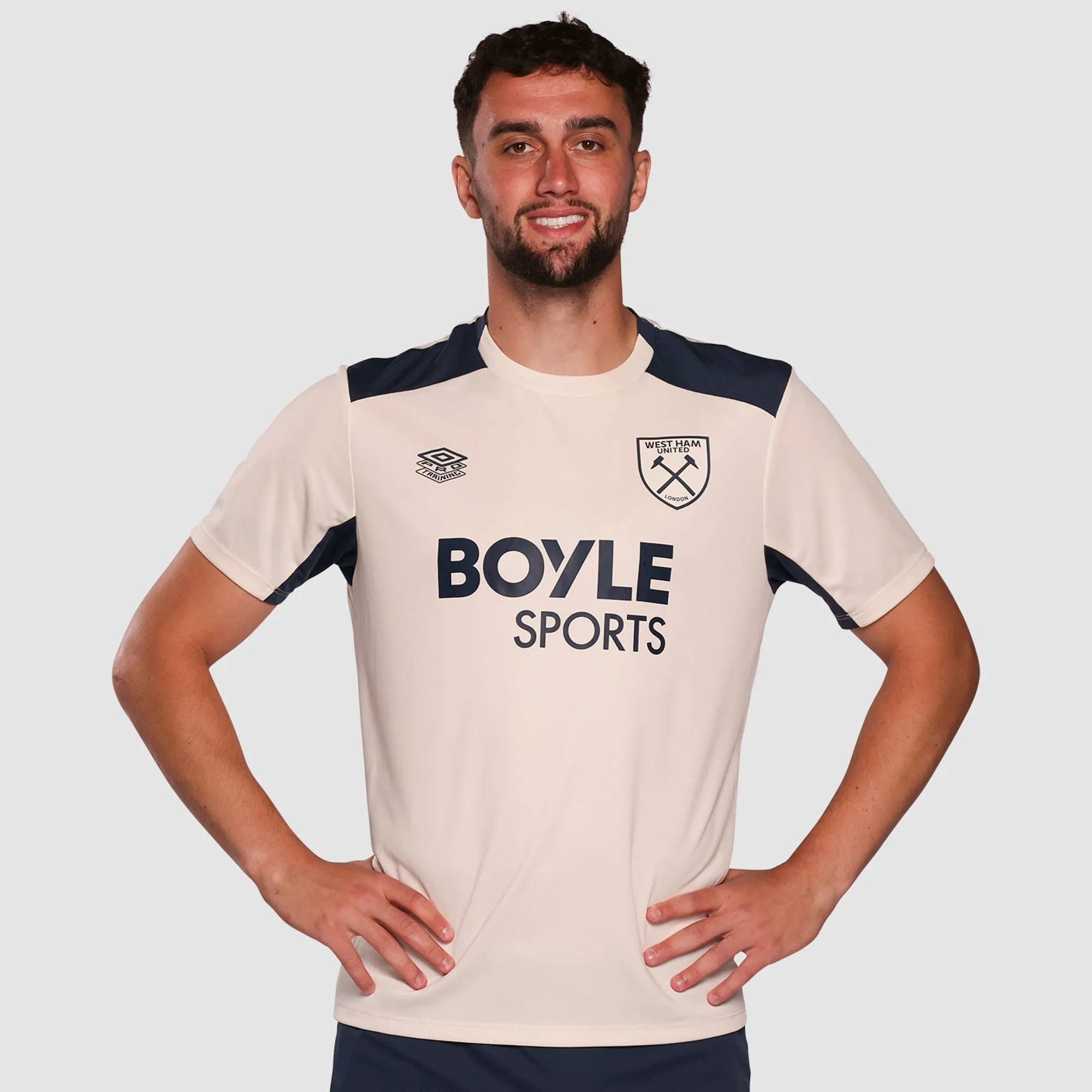 West Ham 25/26 Adults Ecru Training Jersey