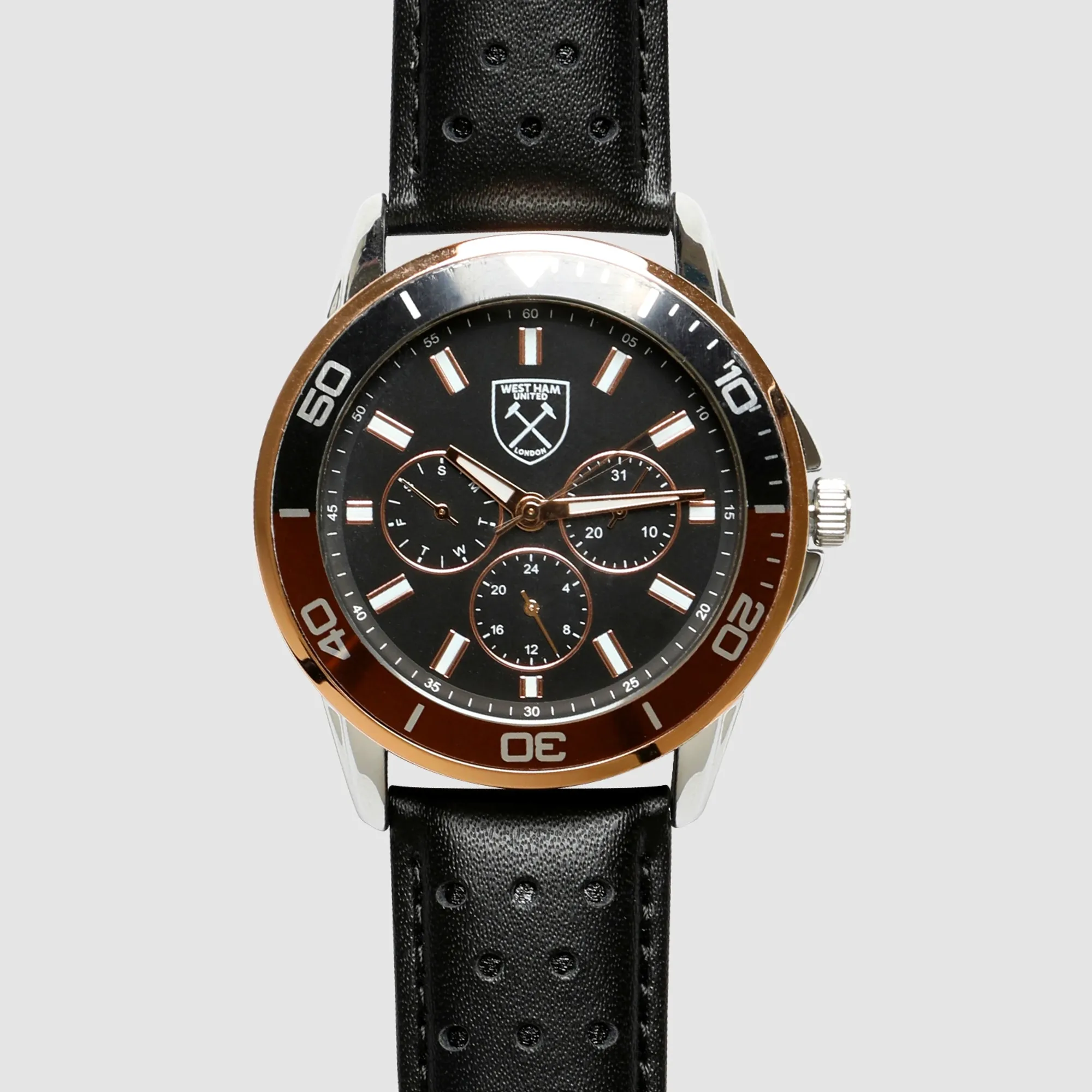 West Ham Multi Dial Leather Watch