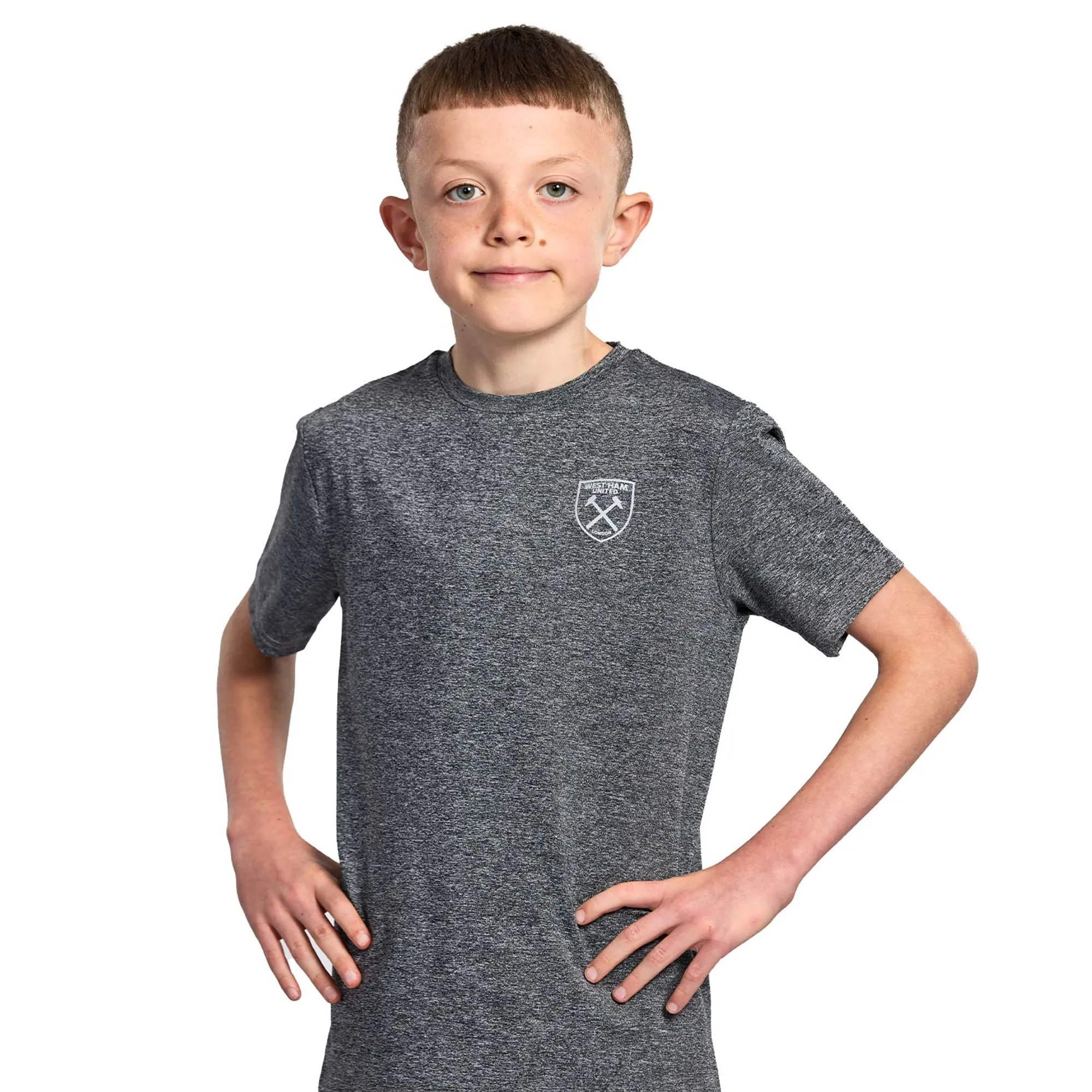 West Ham Junior Grey Space Dye T-Shirt