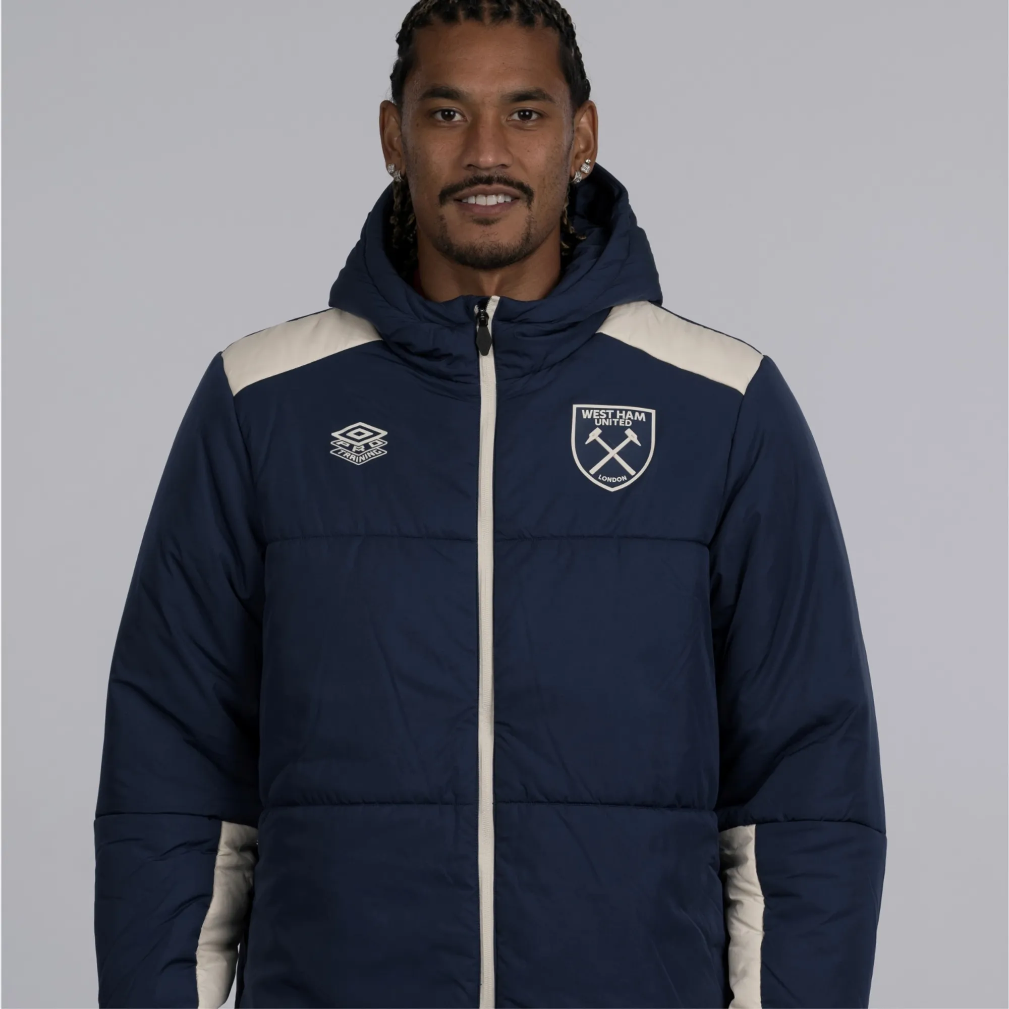 West Ham 25/26 Adults Navy Padded Jacket
