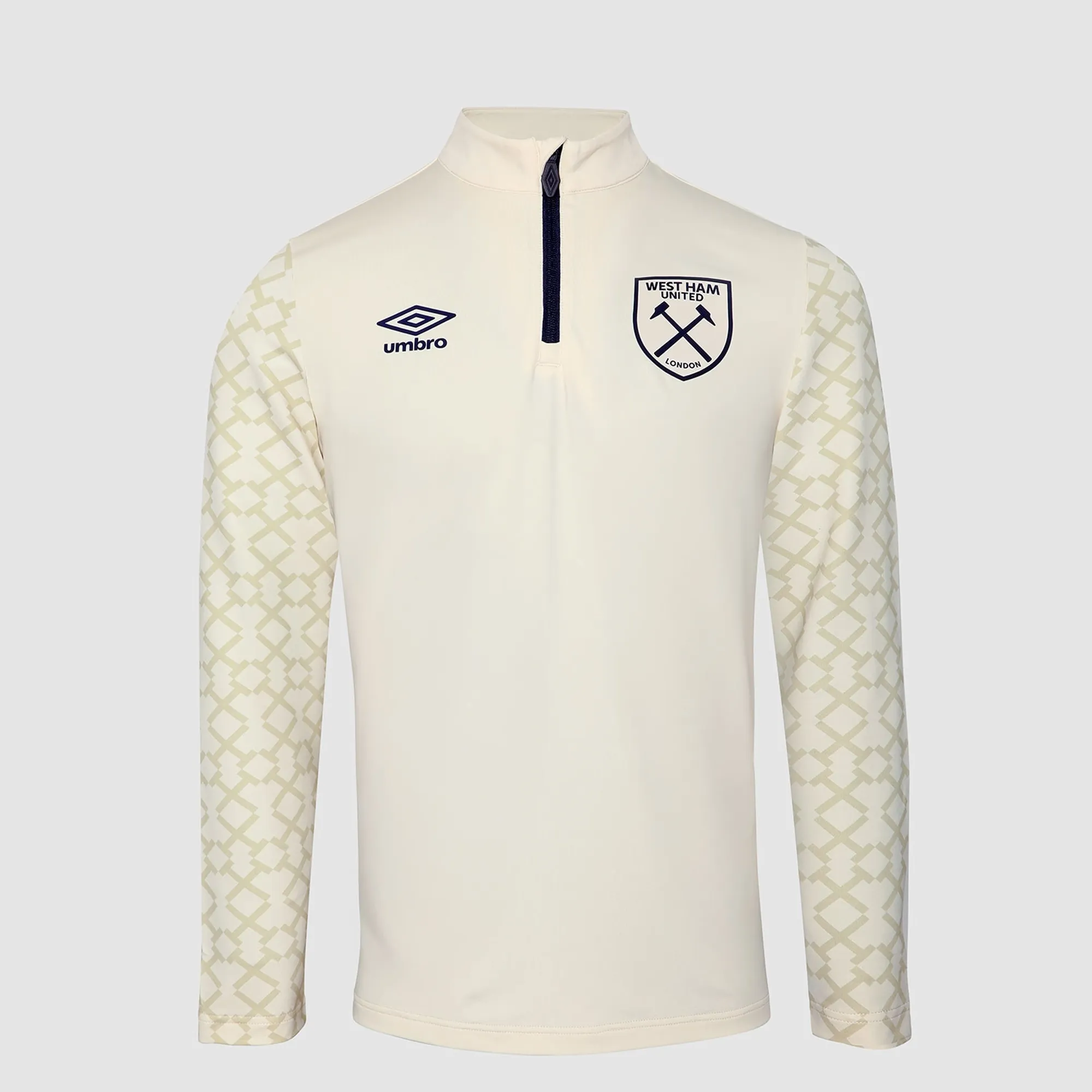 West Ham 25/26 Junior Ecru Pre Match Midlayer Top