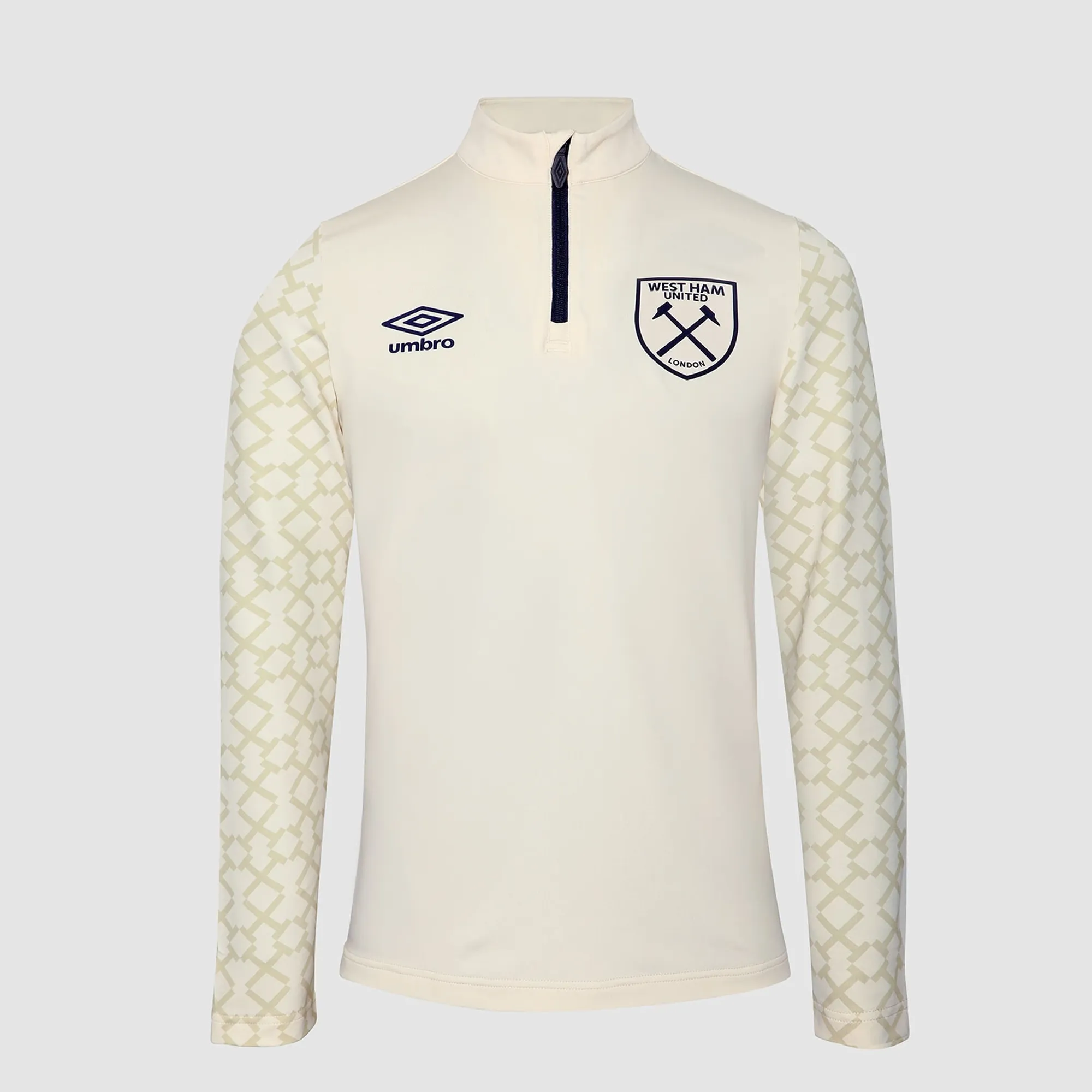 West Ham 25/26 Womens Pre Match Midlayer Top-Ecru