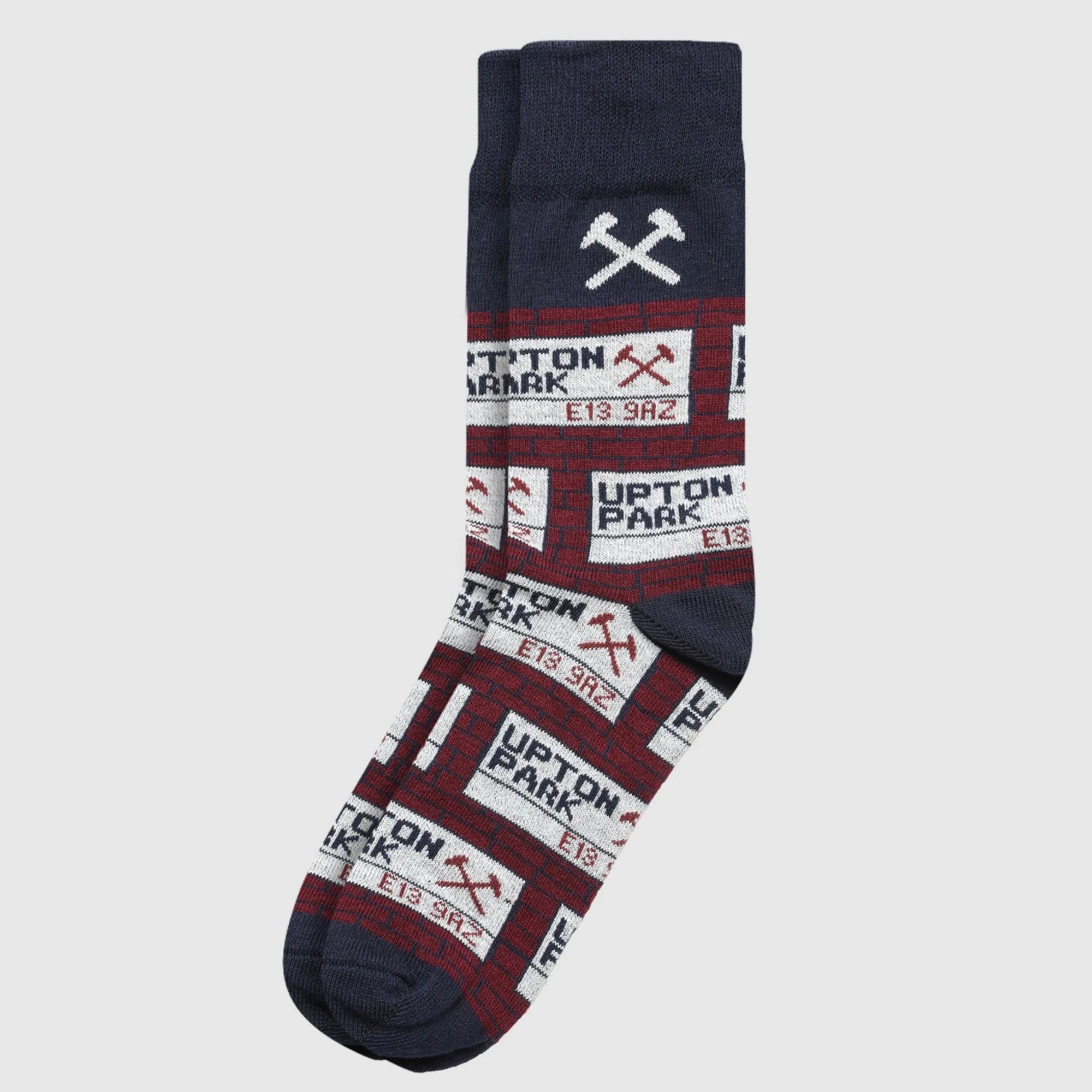 West Ham Upton Park Street Sign Socks - Navy