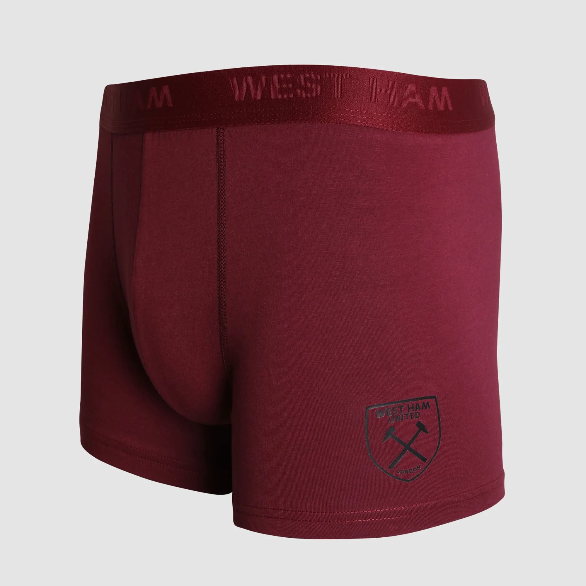 West Ham Single Pack Boxer Shorts - Claret
