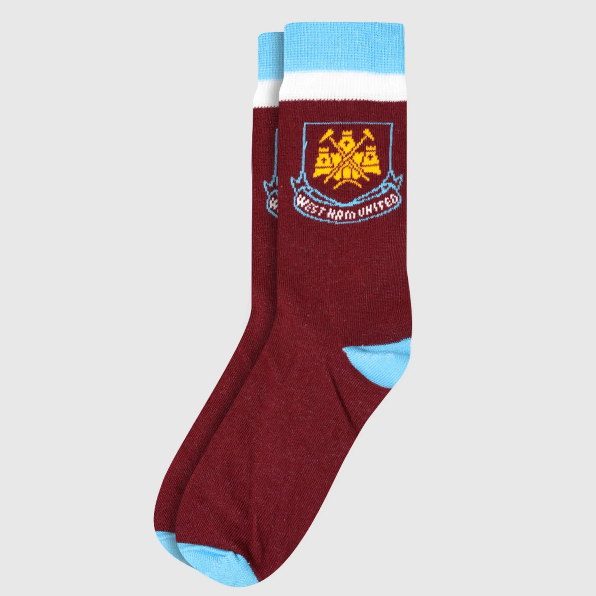 West Ham 1999 Crest Retro Socks - Claret