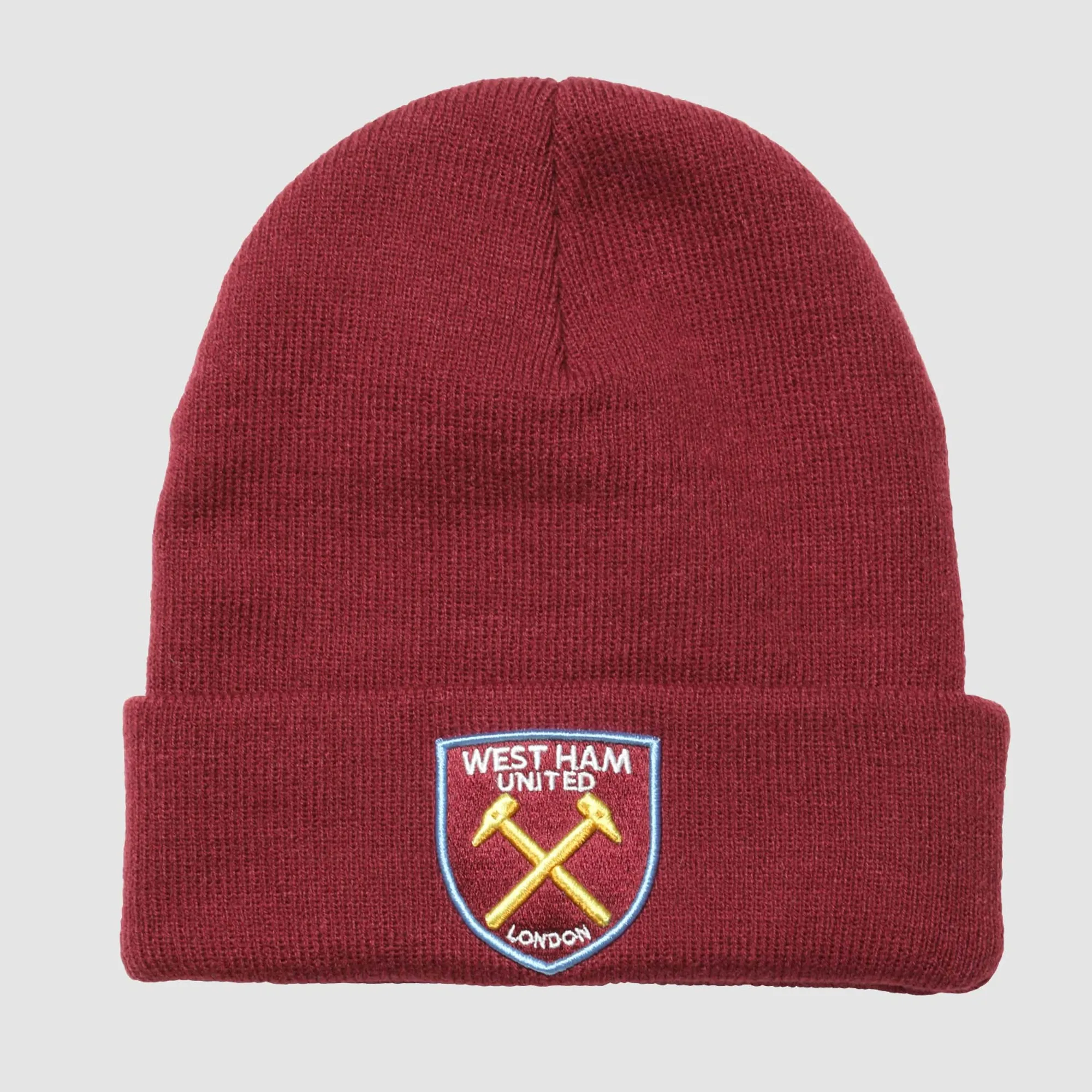 West Ham Claret Crest Cuff Knit Hat