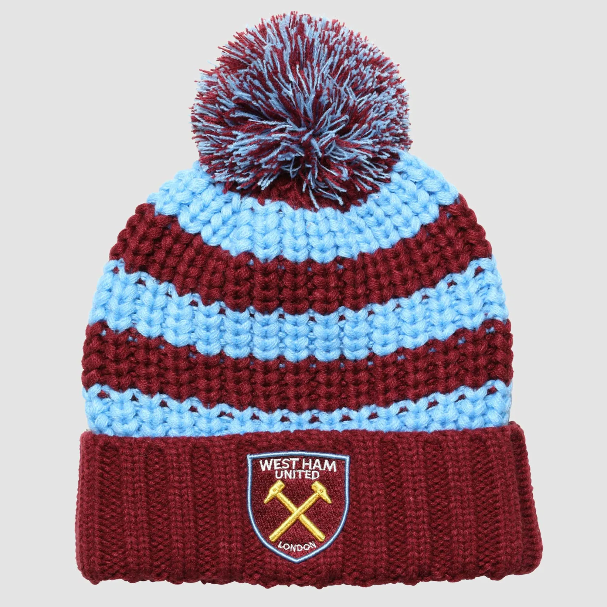 West Ham Bar Stripe Bobble Hat
