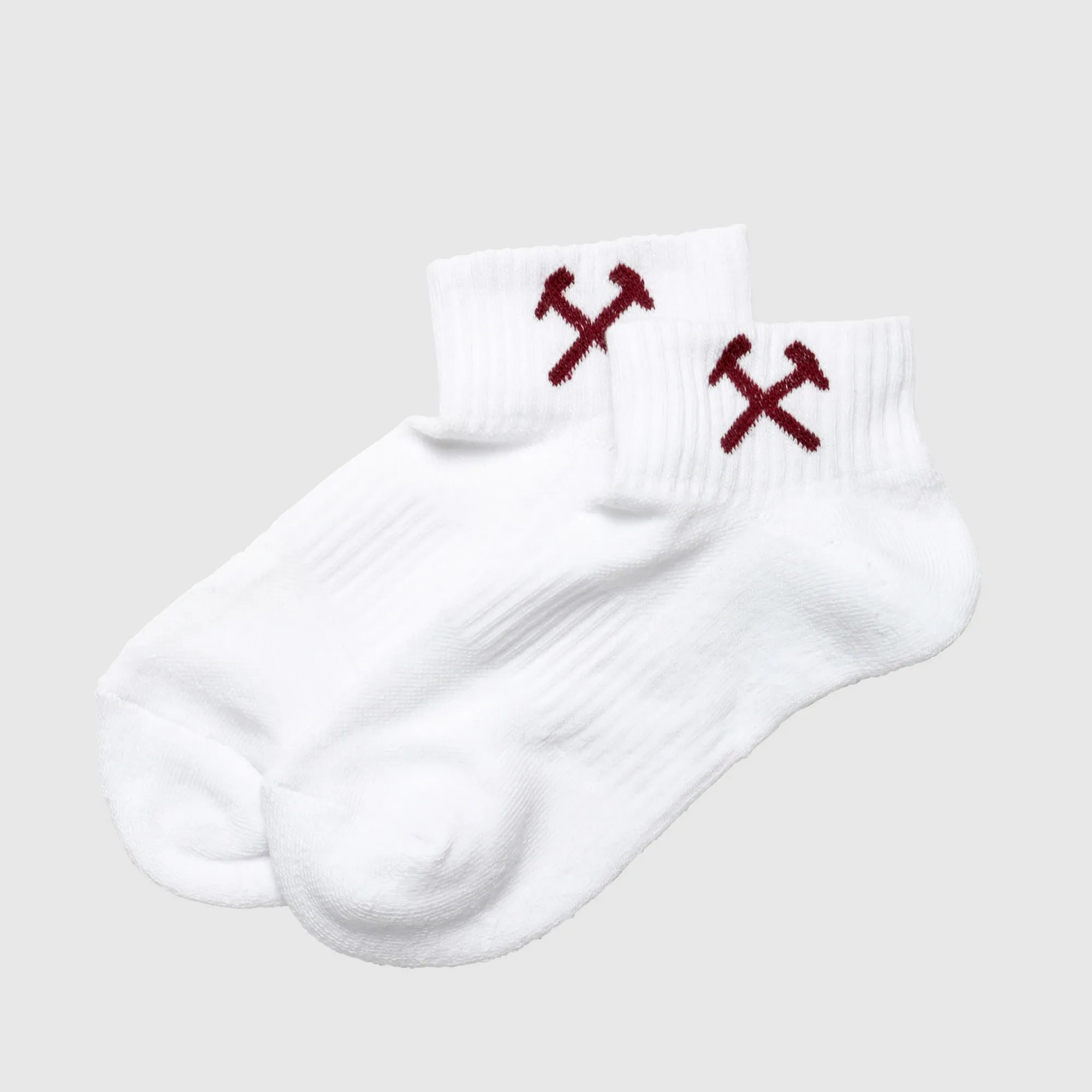 West Ham Junior Single Sports Socks - White