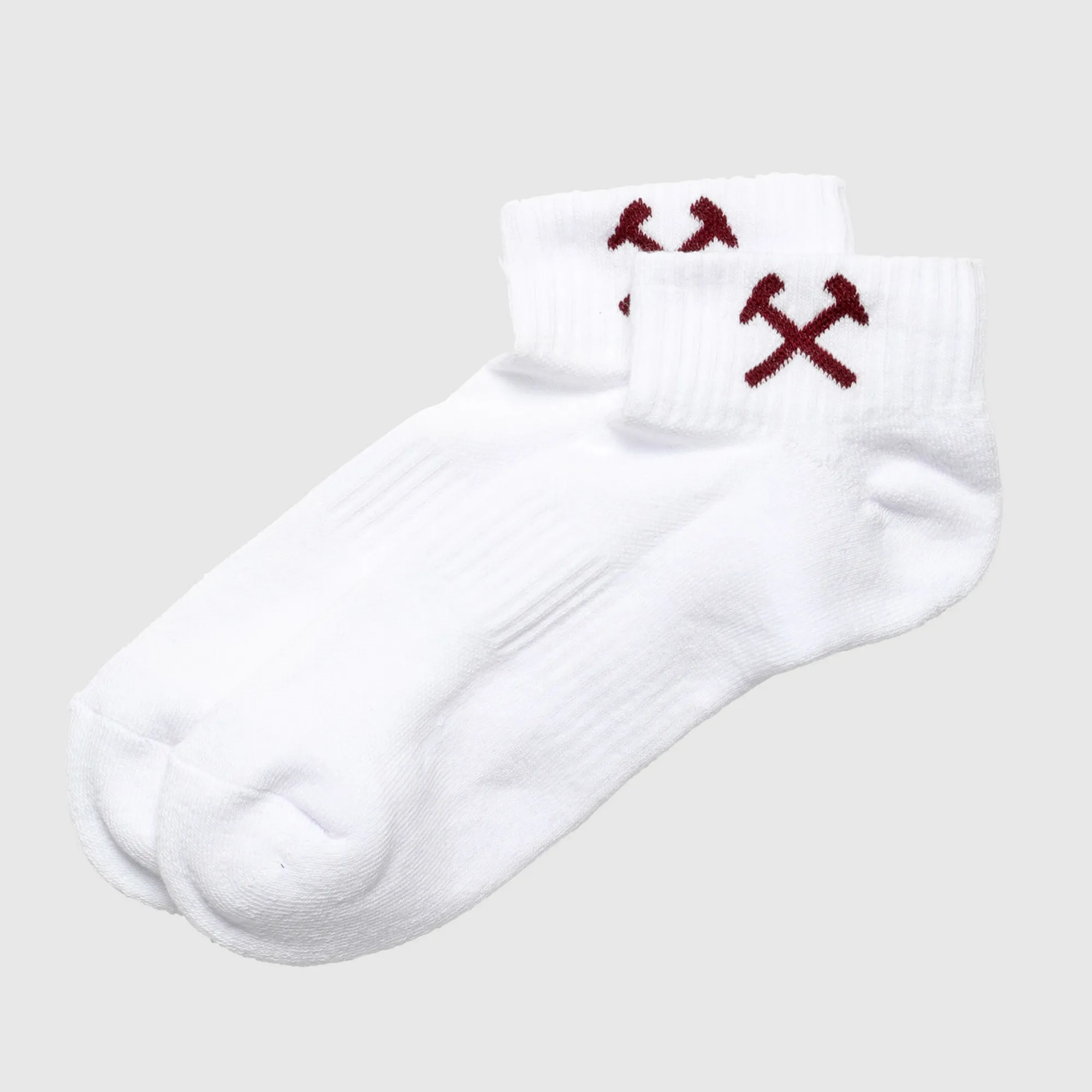 West Ham Adults Single Sports Socks - White