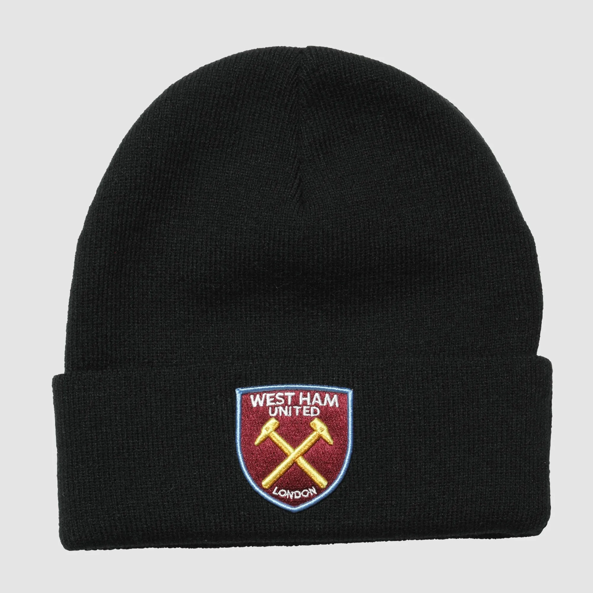 West Ham Black Crest Cuff Knit Hat