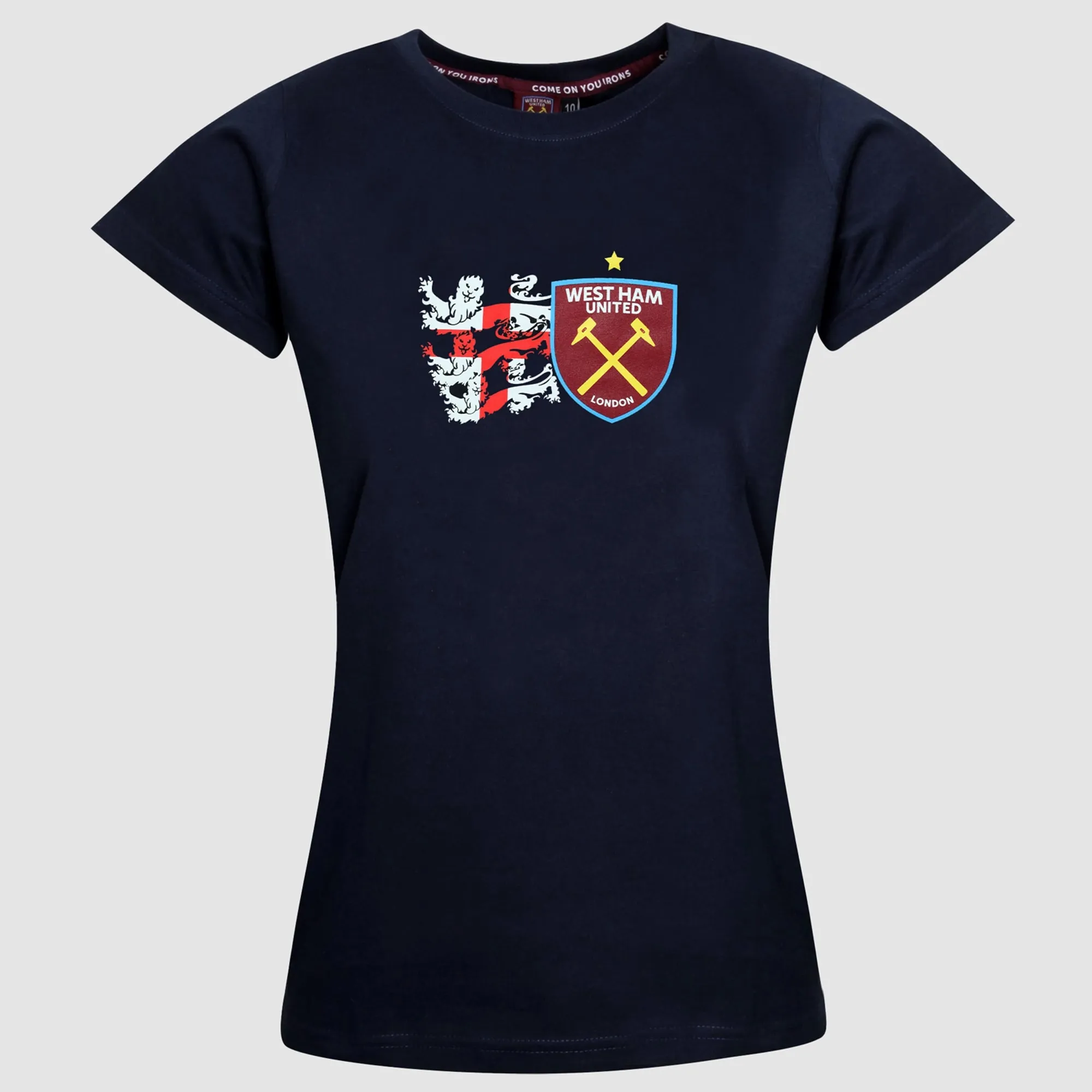 West Ham Womens Navy St Georges Flag T-Shirt