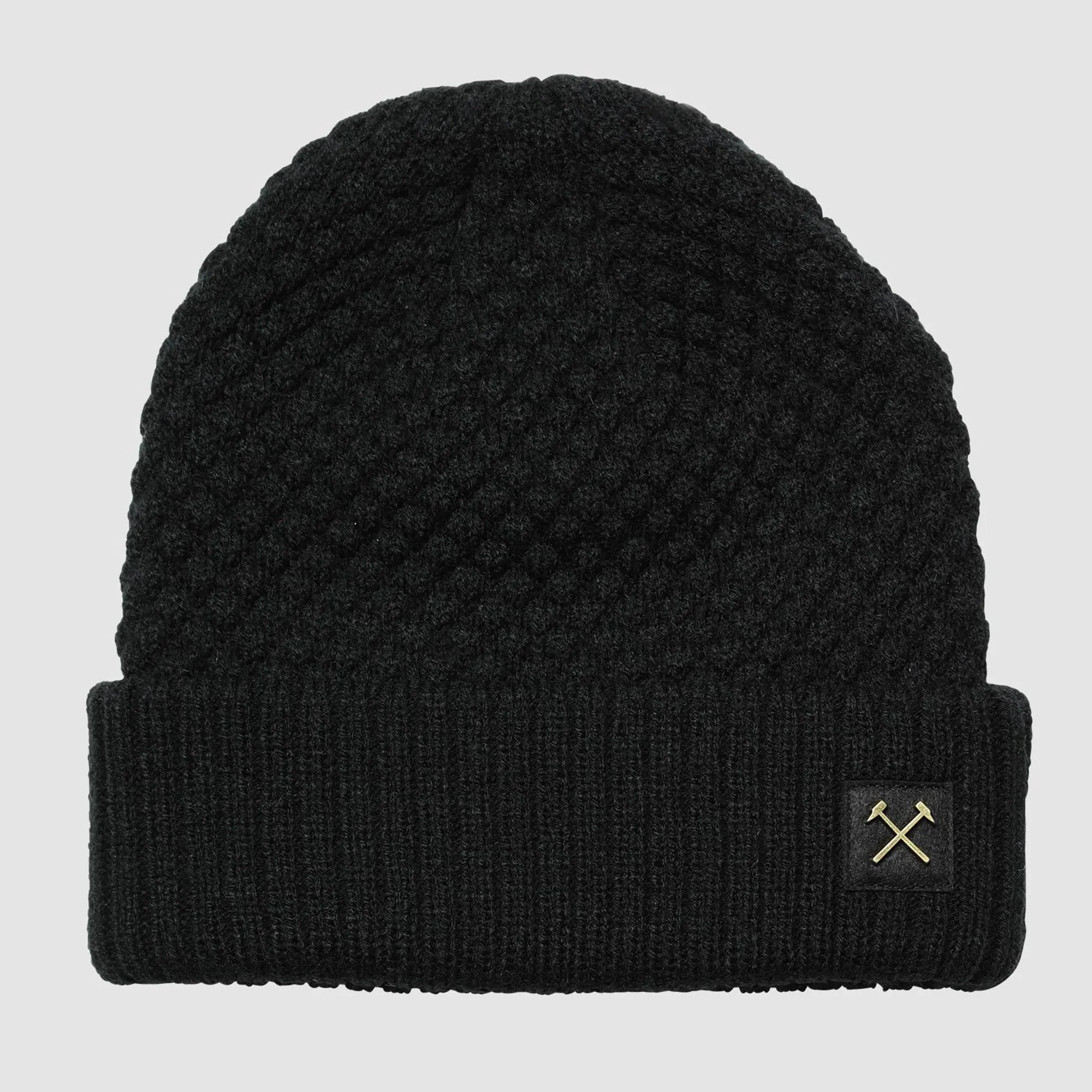 West Ham Black Waffle Cuff Knit Hat