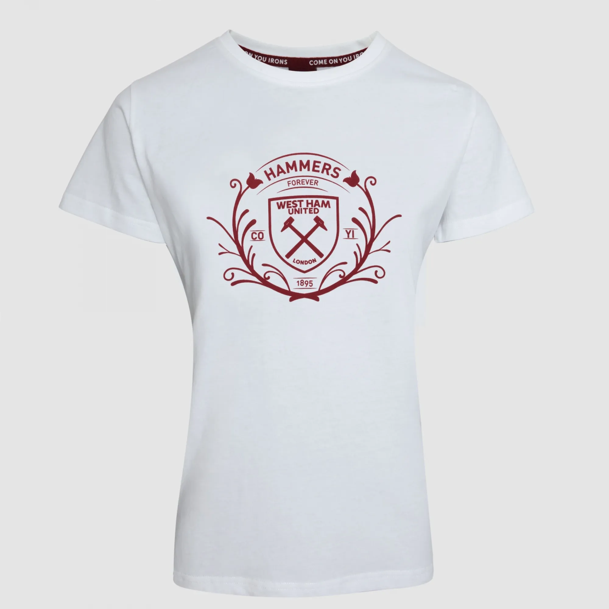 West Ham Womens White Tonal Tulip Scroll T-Shirt