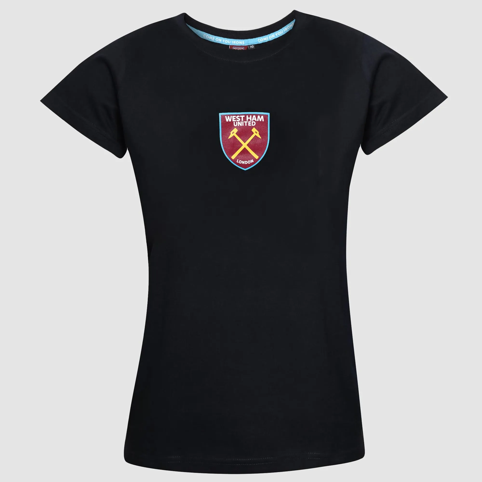 West Ham Womens Black Crest T-Shirt
