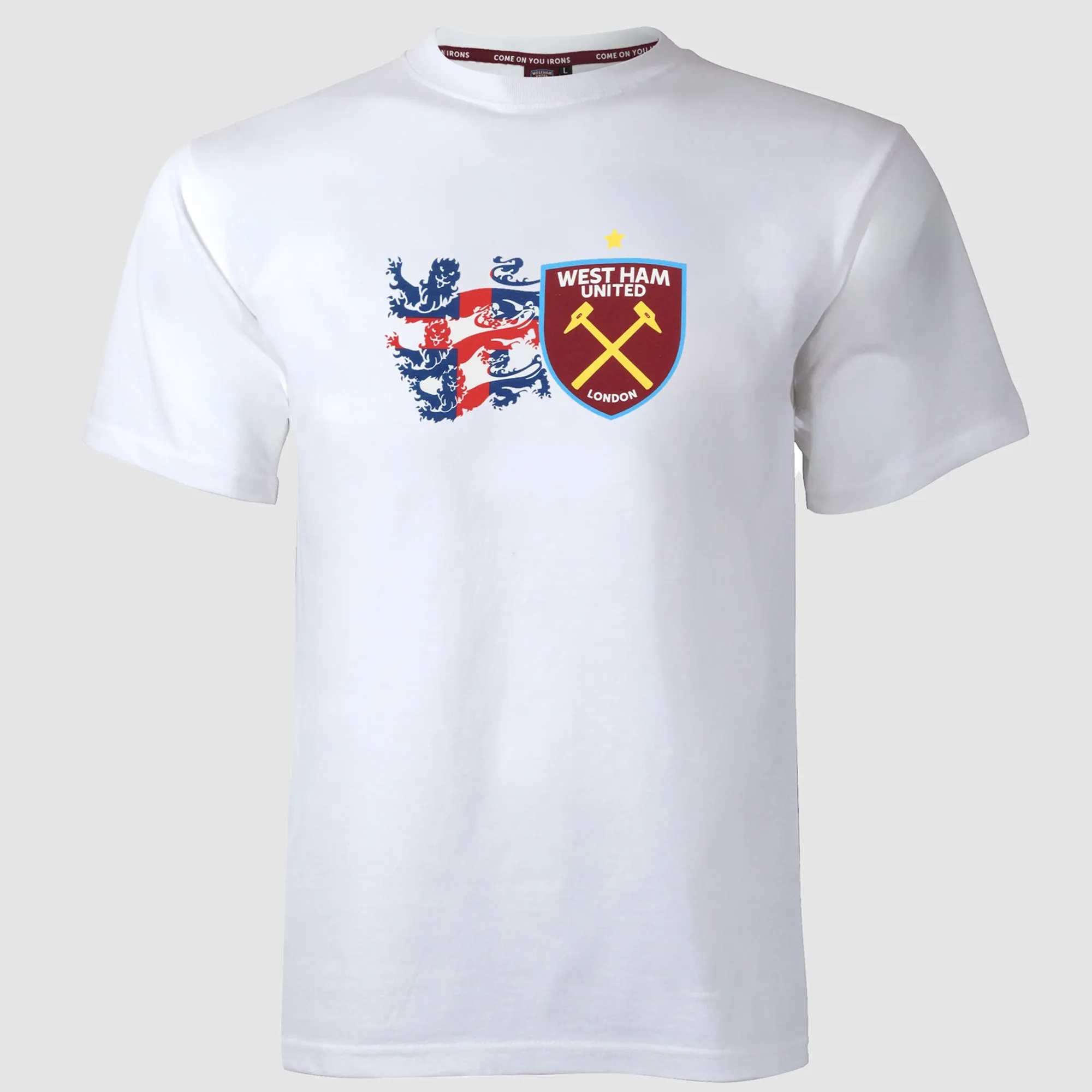 West Ham Adults White St Georges Flag T-Shirt