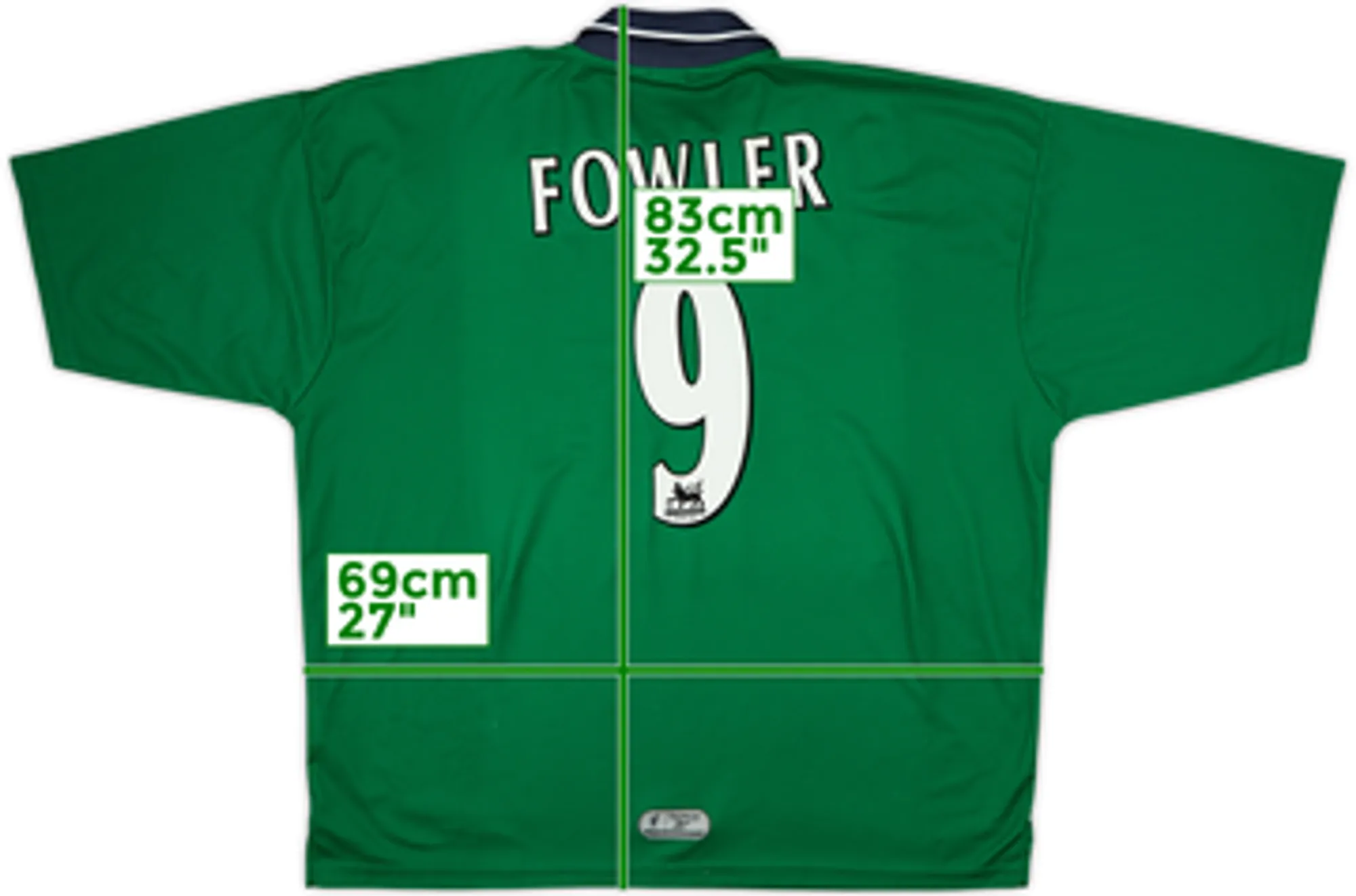 1999-00 Liverpool Away Shirt Fowler #9 - 7/10 - (L)