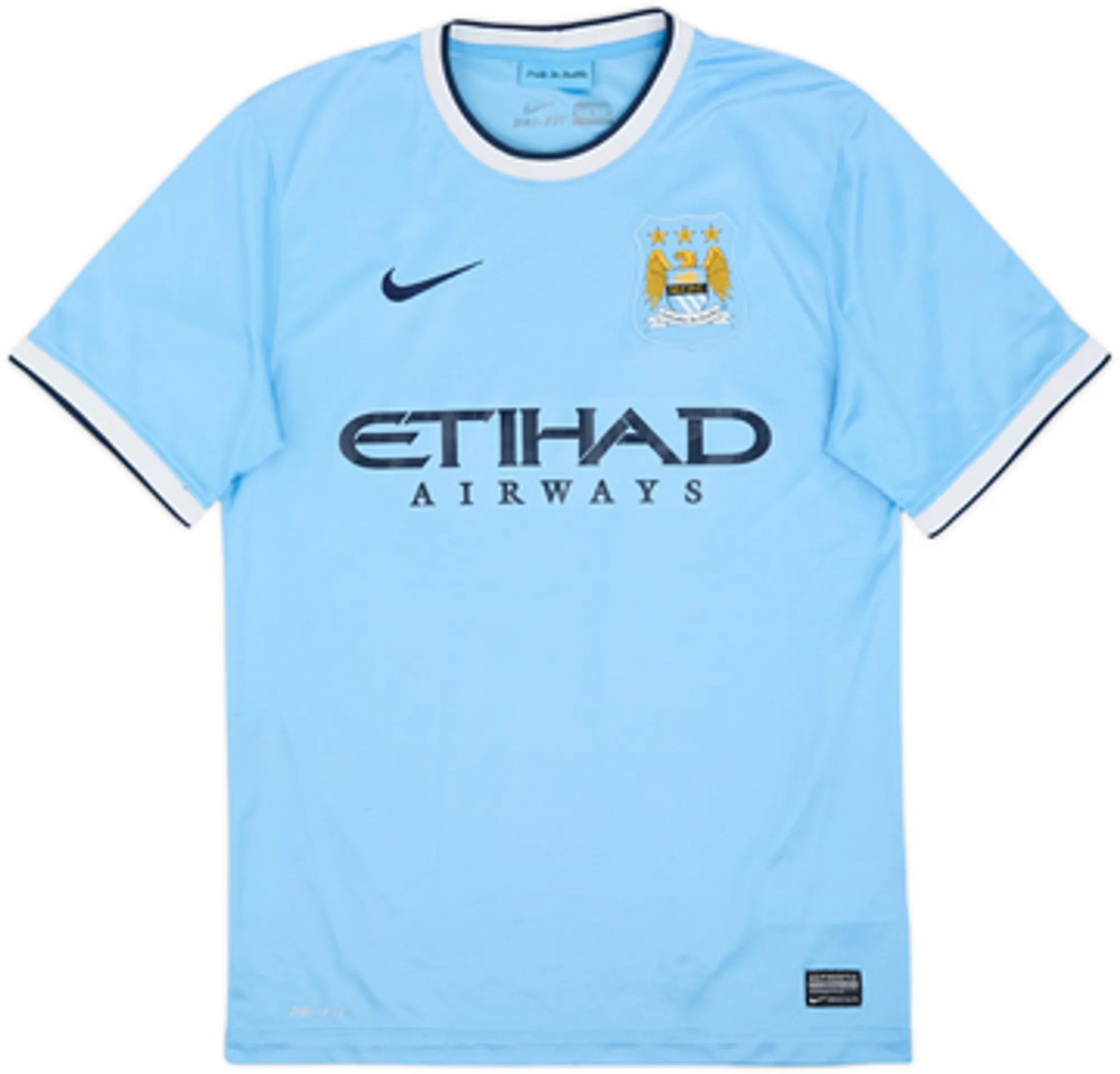 2013-14 Manchester City Home Shirt Kun Aguero #16 - 7/10 - (S)
