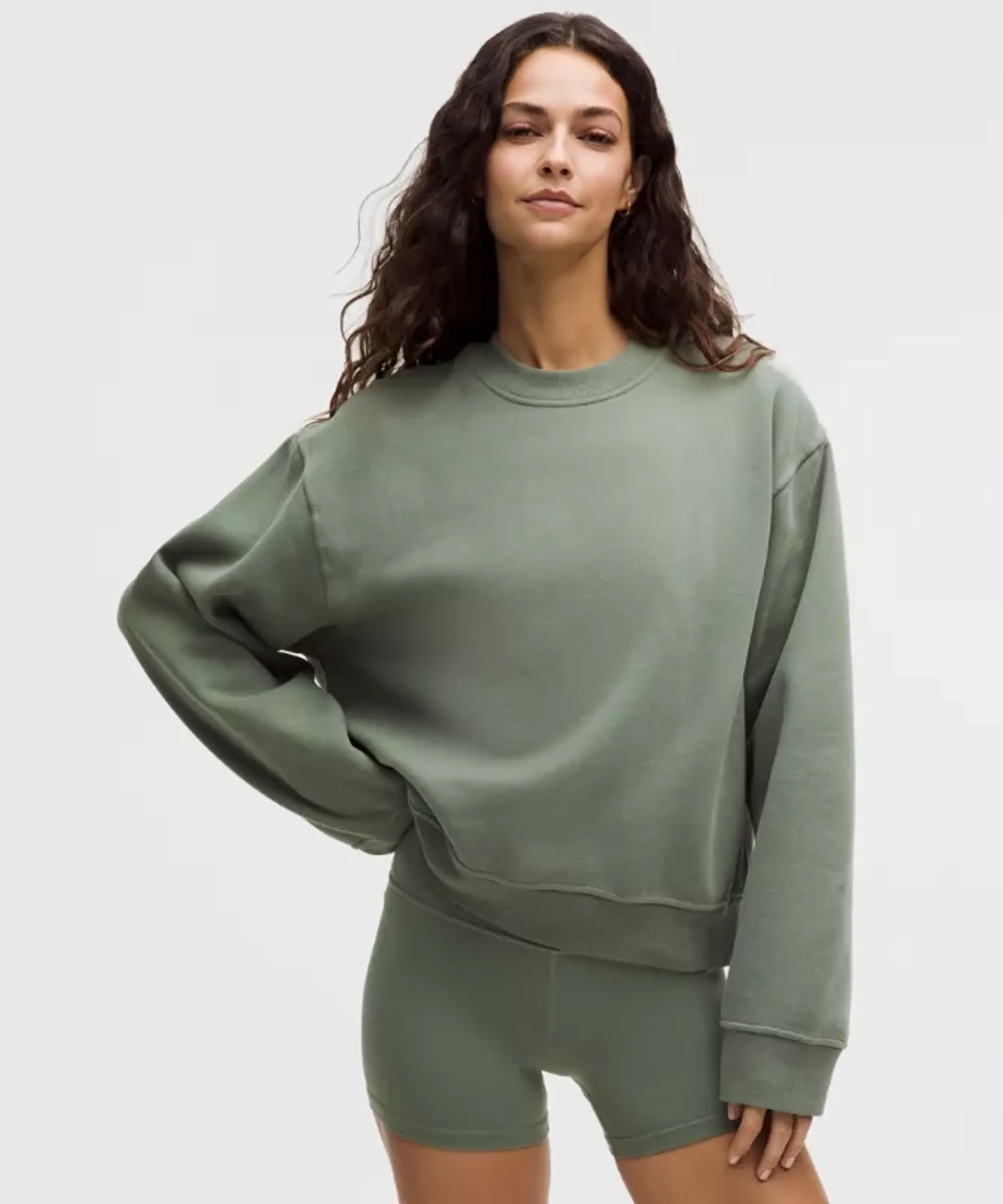 lululemon – Women's Steady State Crew Sweatshirt – Color Green/Pastel – Size Large