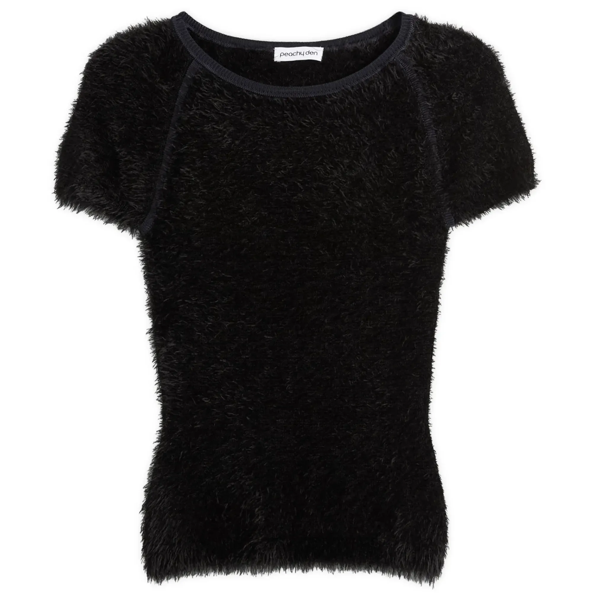 Peachy Den Women's The Chloe Knit Tee Onyx