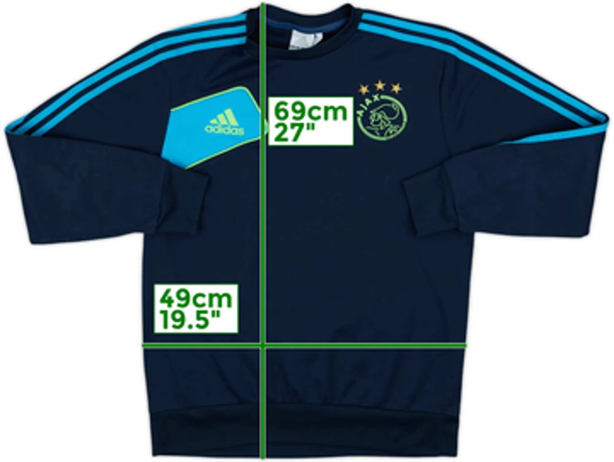2012-13 Ajax adidas Sweat Top - 8/10 - (L/XL)