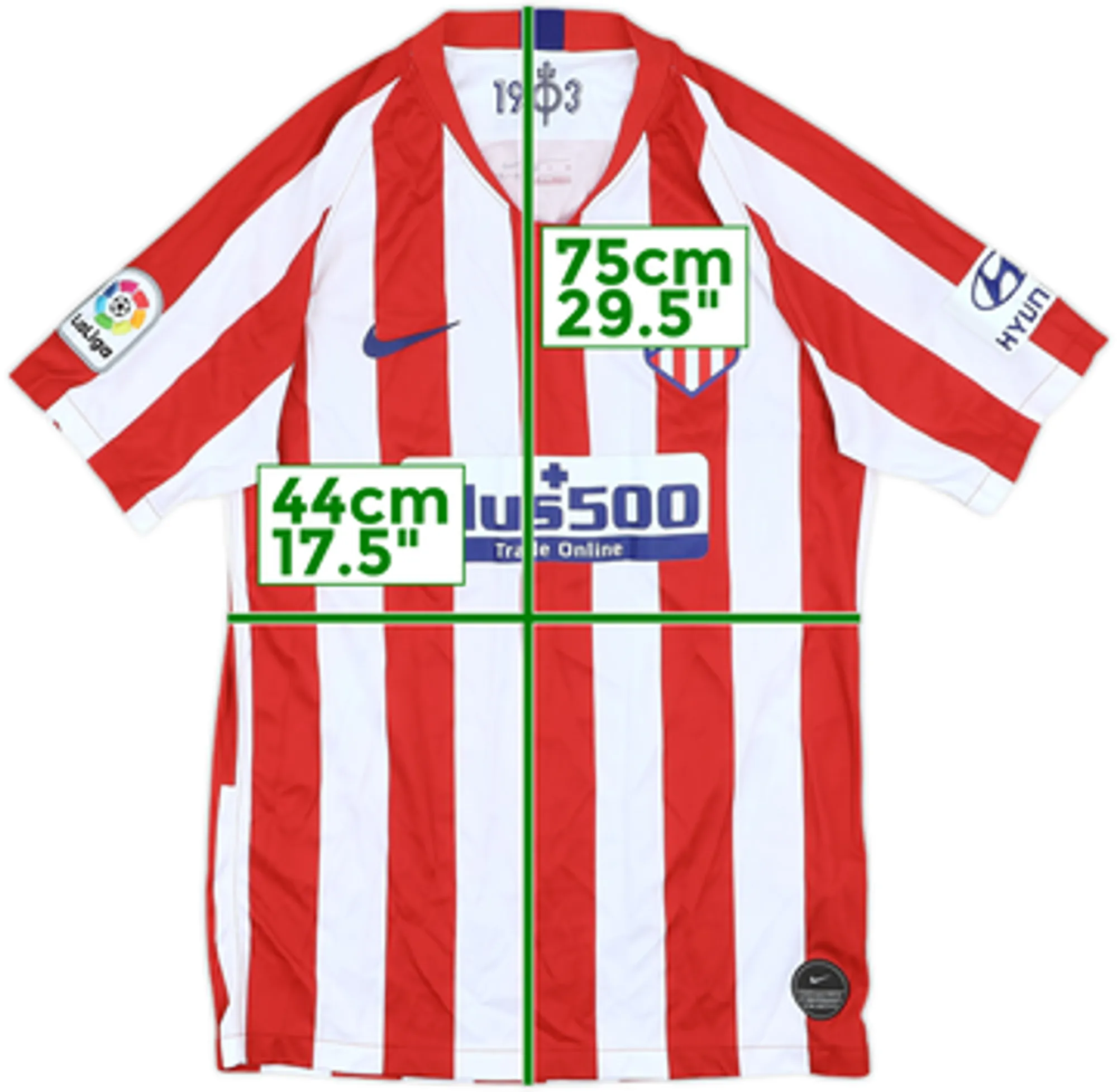 2019-20 Atletico Madrid Home Shirt - 7/10 - (S)