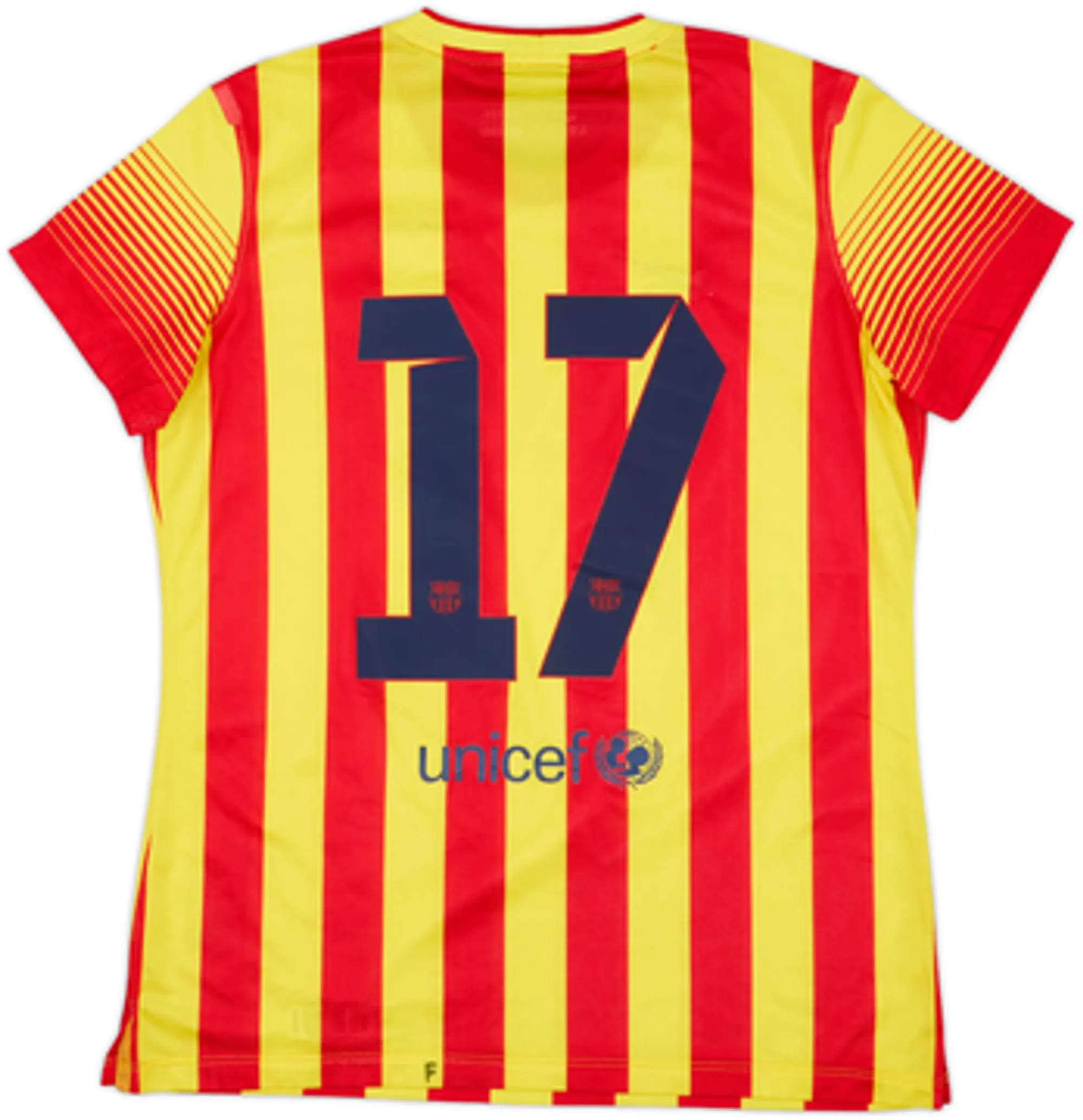 2013-15 Barcelona Player Issue Away Shirt #17 - 7/10 - (Women's L)