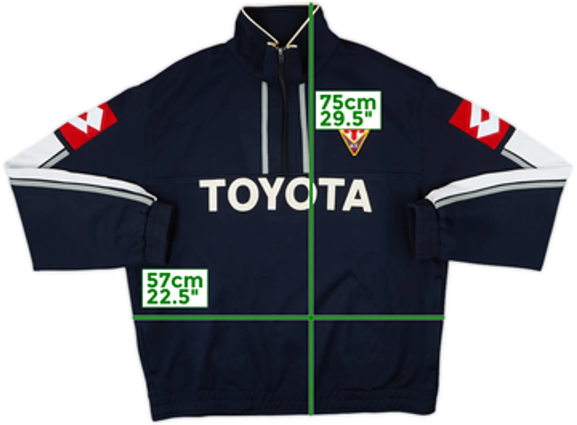 2007-09 Fiorentina Lotto 1/4 Zip Drill Top - 7/10 - (M)