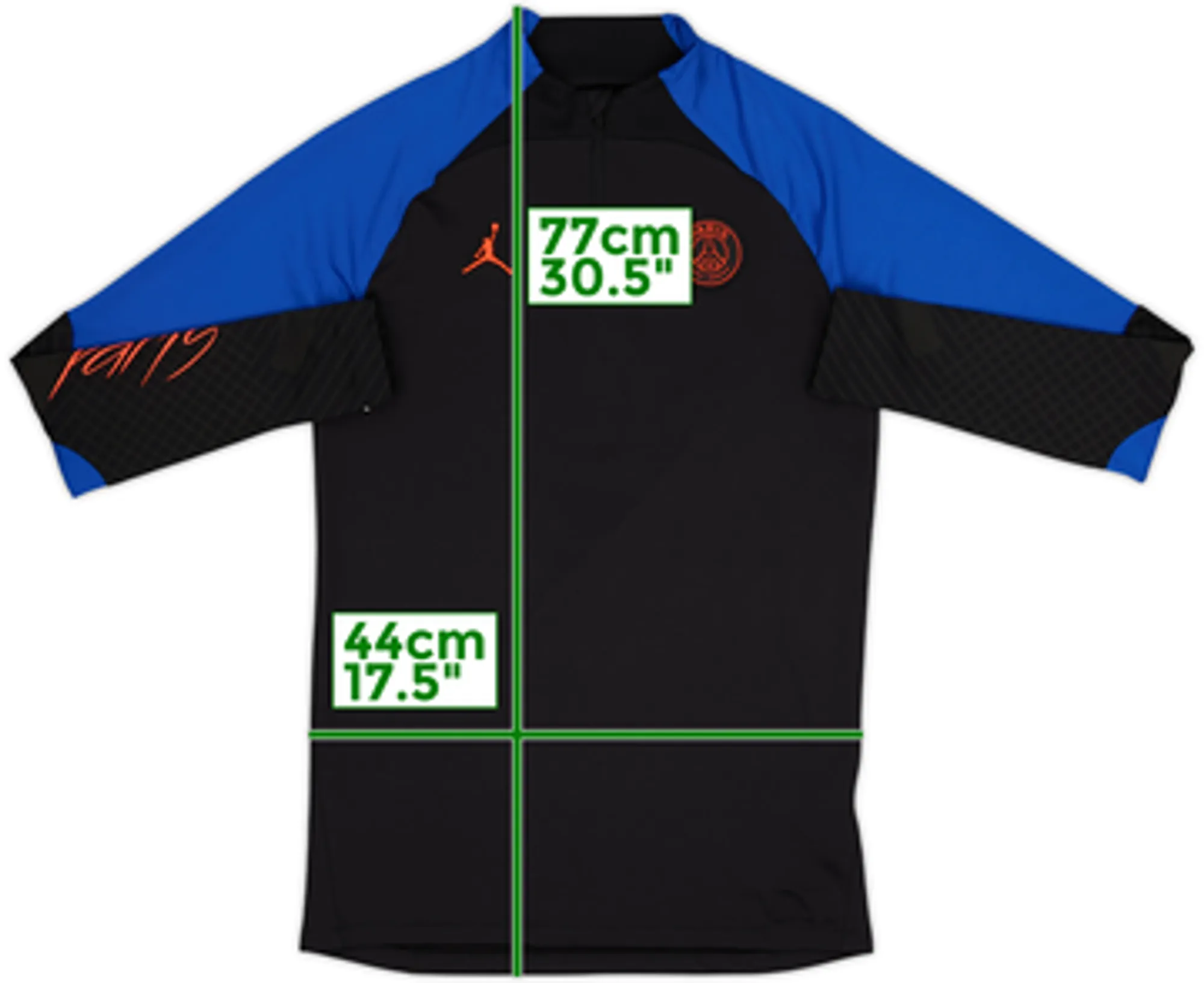 2022-23 Paris Saint-Germain Jordan/Nike 1/4 Zip Drill Top - 8/10 - (L)