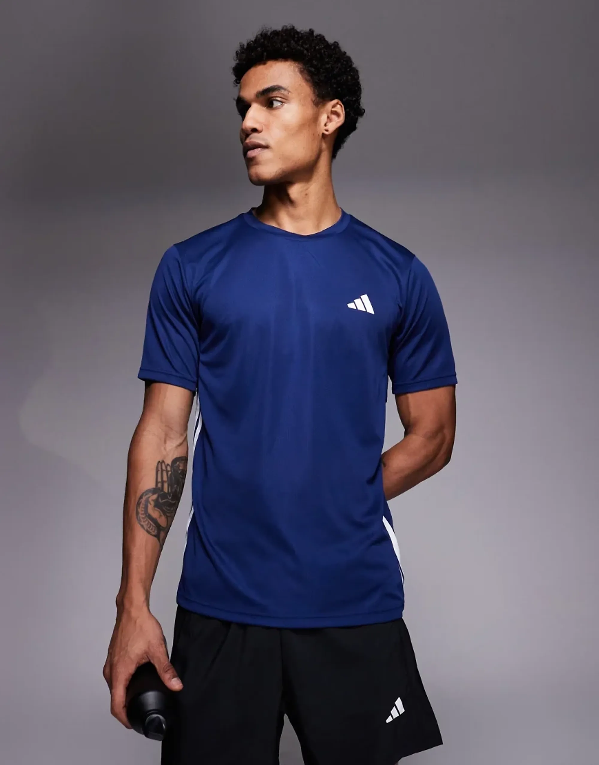 Adidas Workout Essentials Base 3 Stripes Short Sleeve T-shirt