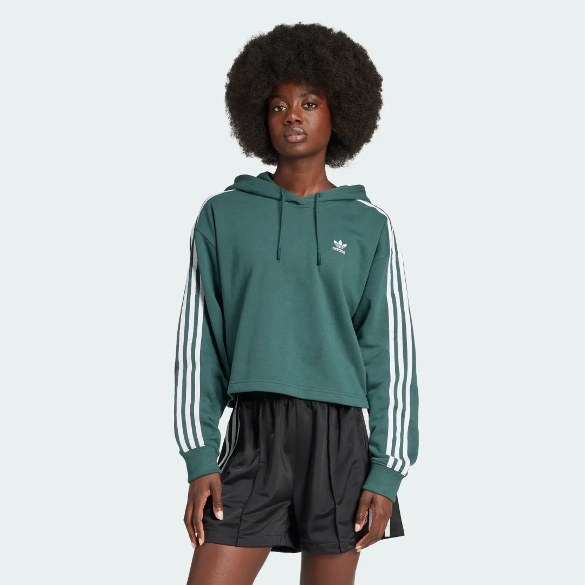adidas Adicolor 3-Stripes Short Hoodie