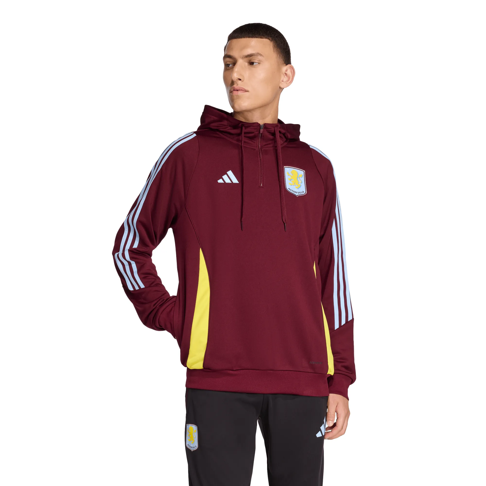 Aston Villa adidas Training Hoodie - Claret
