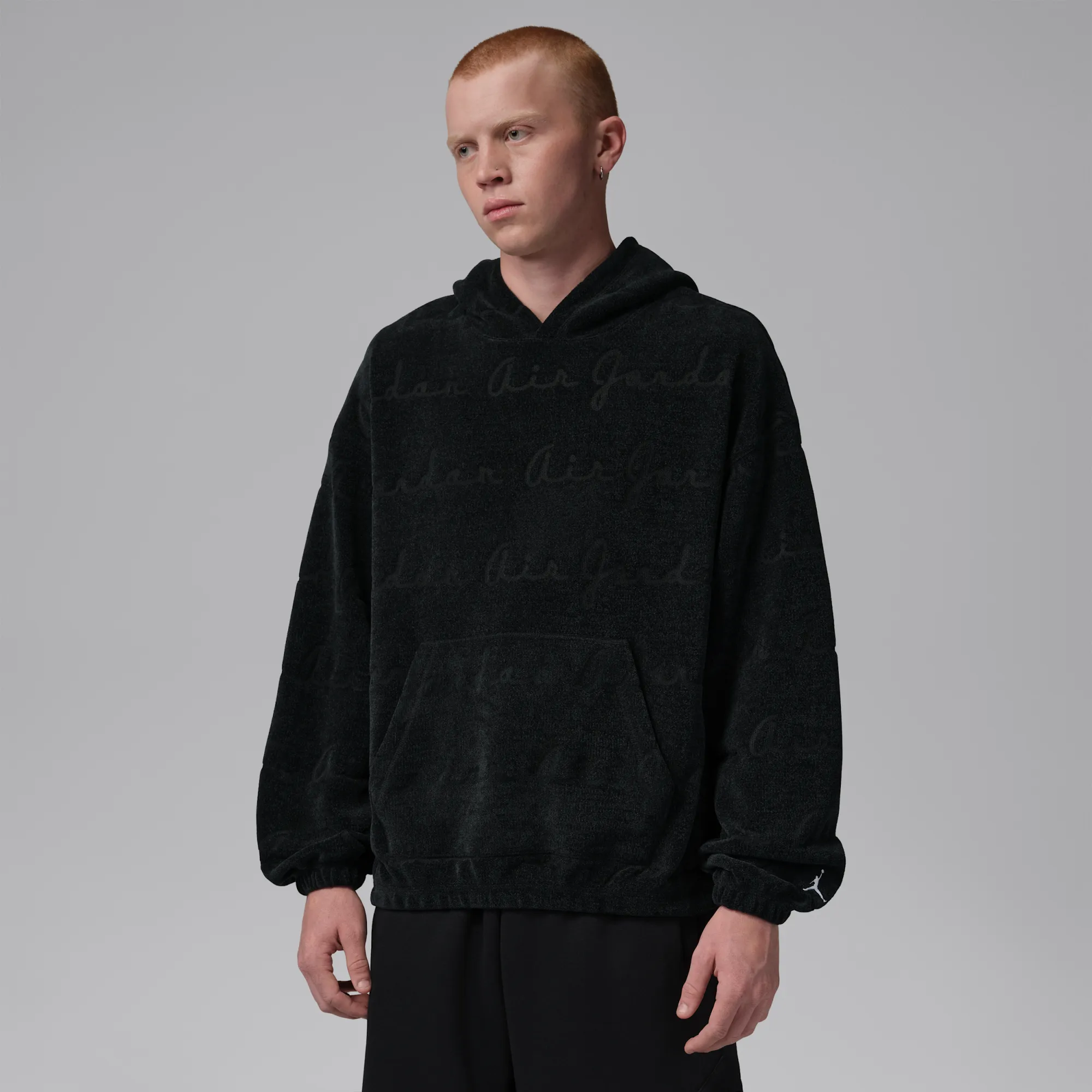 Nike Jordan Flight Men's Jacquard Pullover Hoodie - Black - Fleece