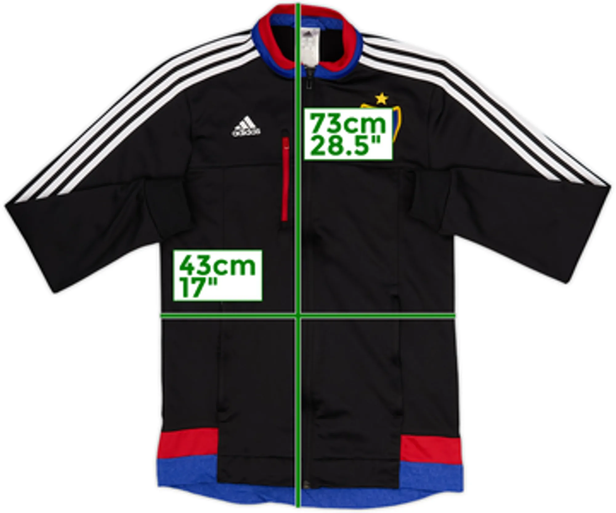 2015-16 FC Basel adidas Track Jacket - 8/10 - (XL)