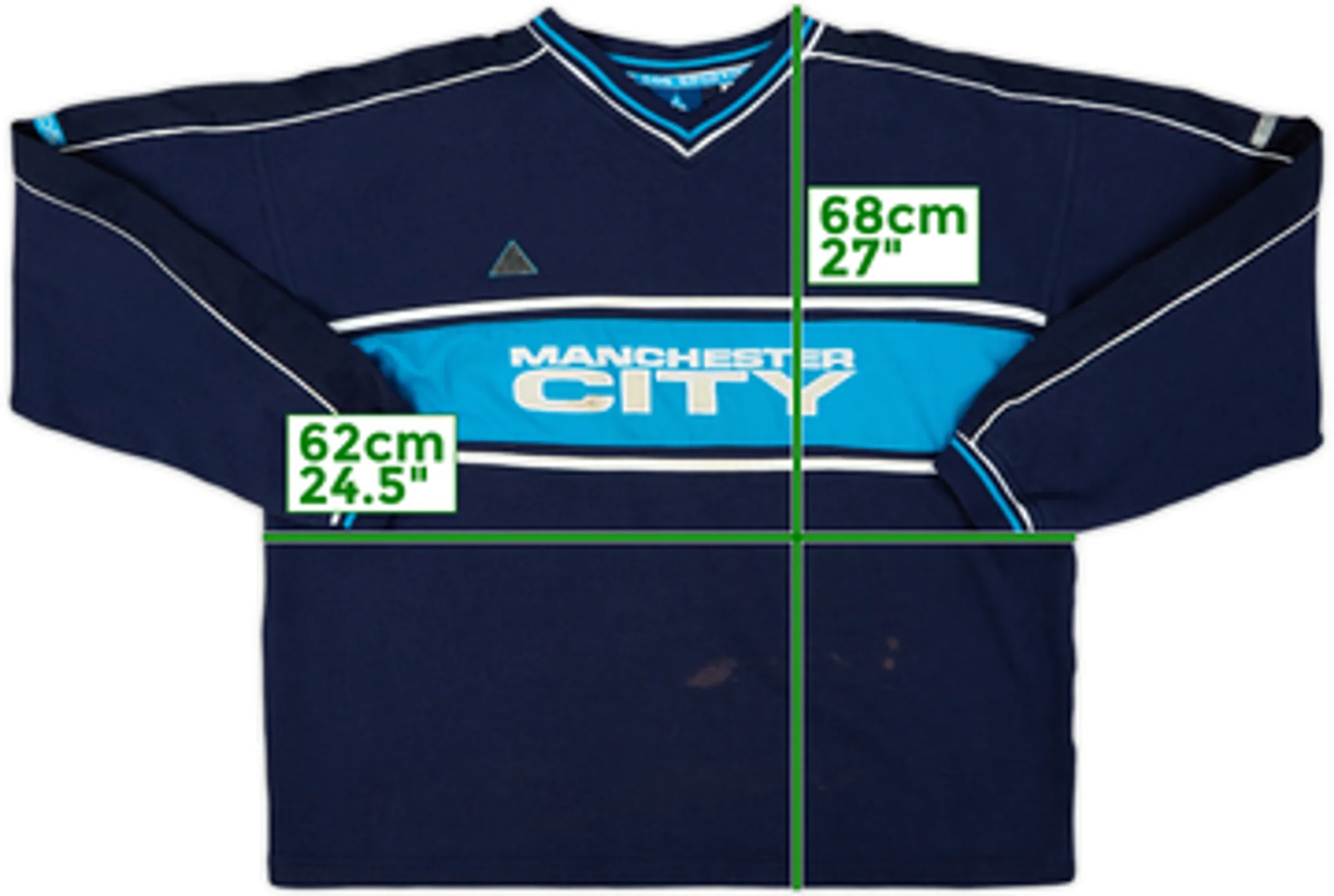 2001-02 Manchester City Le Coq Sportif Sweat Top - 5/10 - (L)