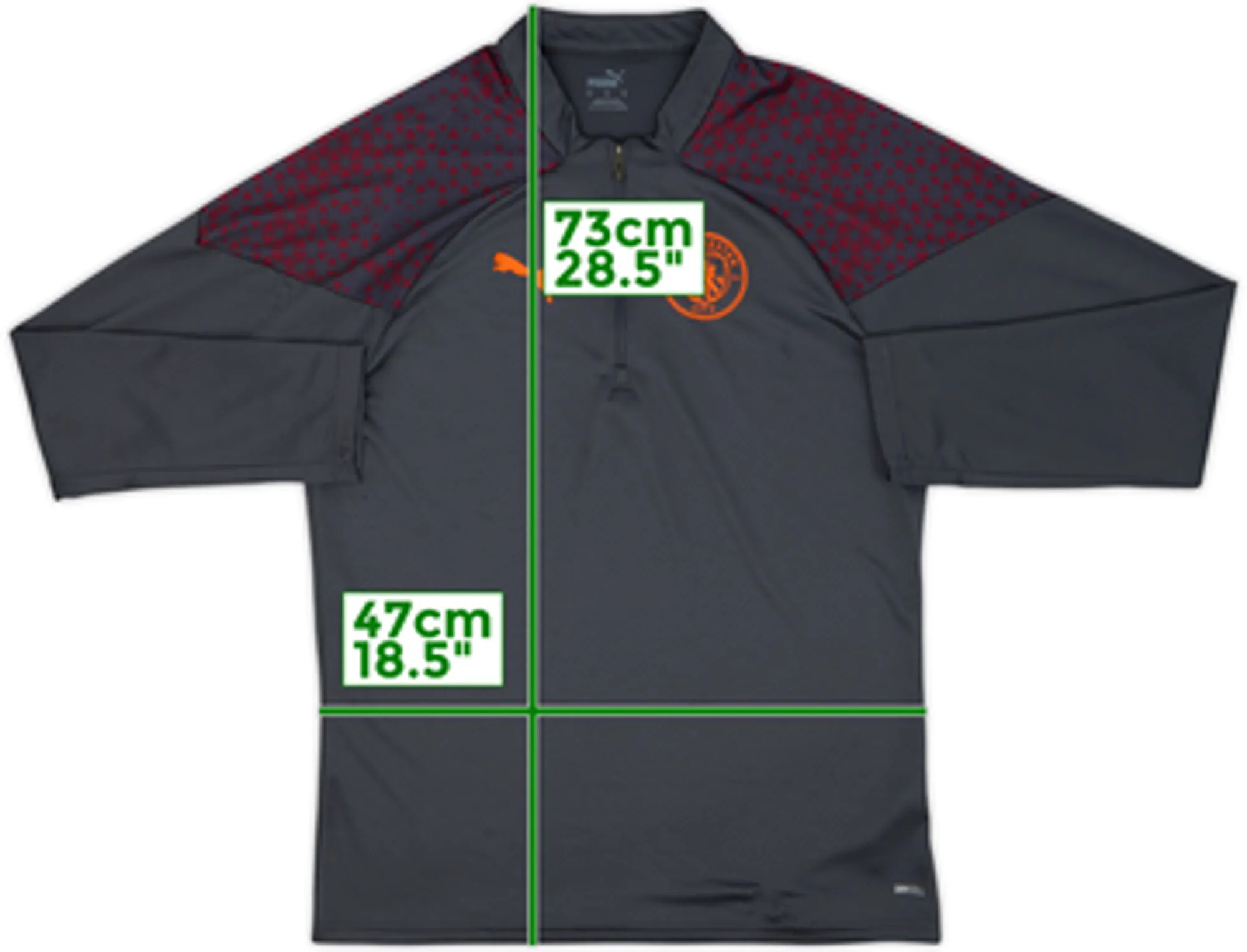 2023-24 Manchester City Puma 1/4 Zip Training Top - 8/10 - (M)